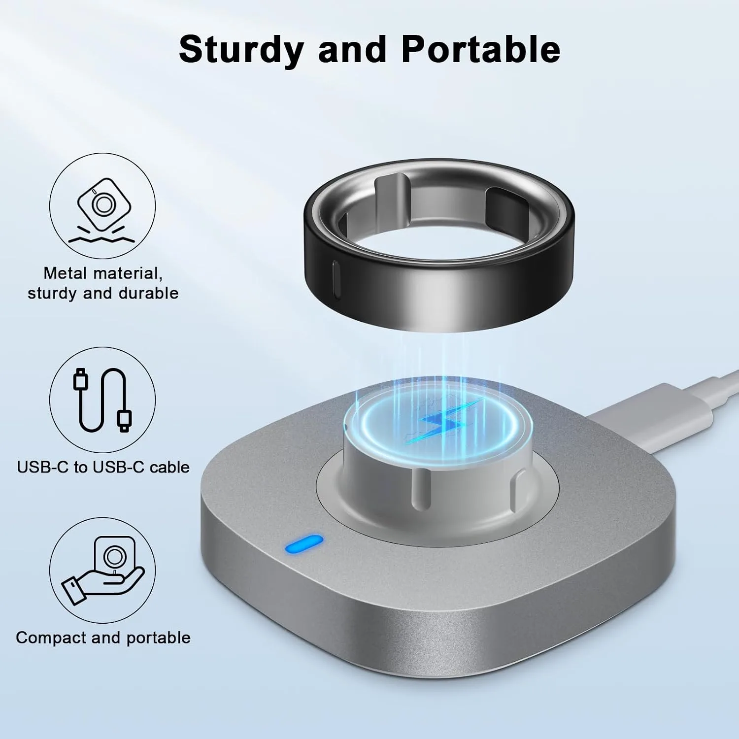ZOOROO Charger Compatible with Ring Gen 4 Size 4