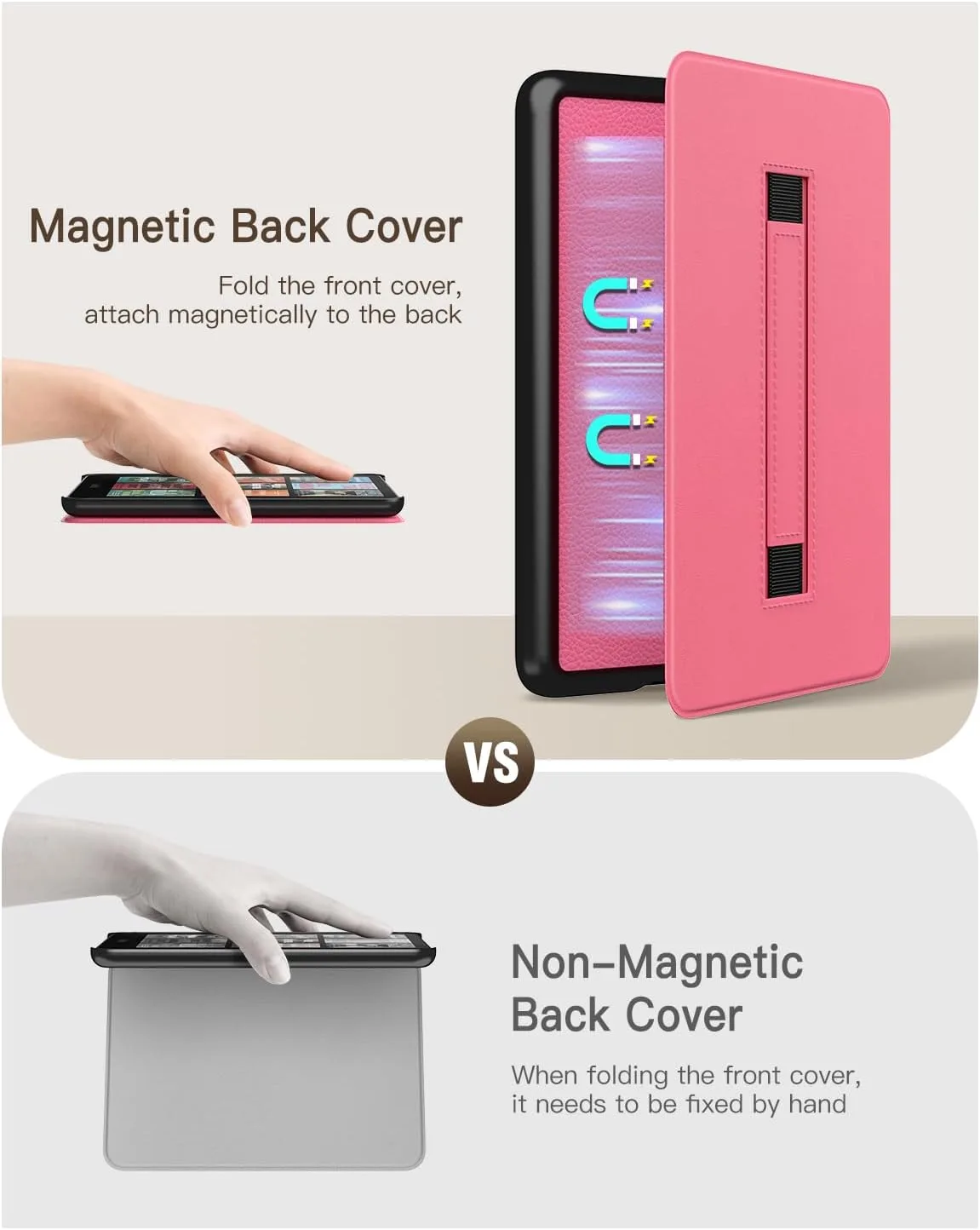 MoKo Case for 7" Kindle Paperwhite 12th Gen 2024 & Colorsoft, Magenta