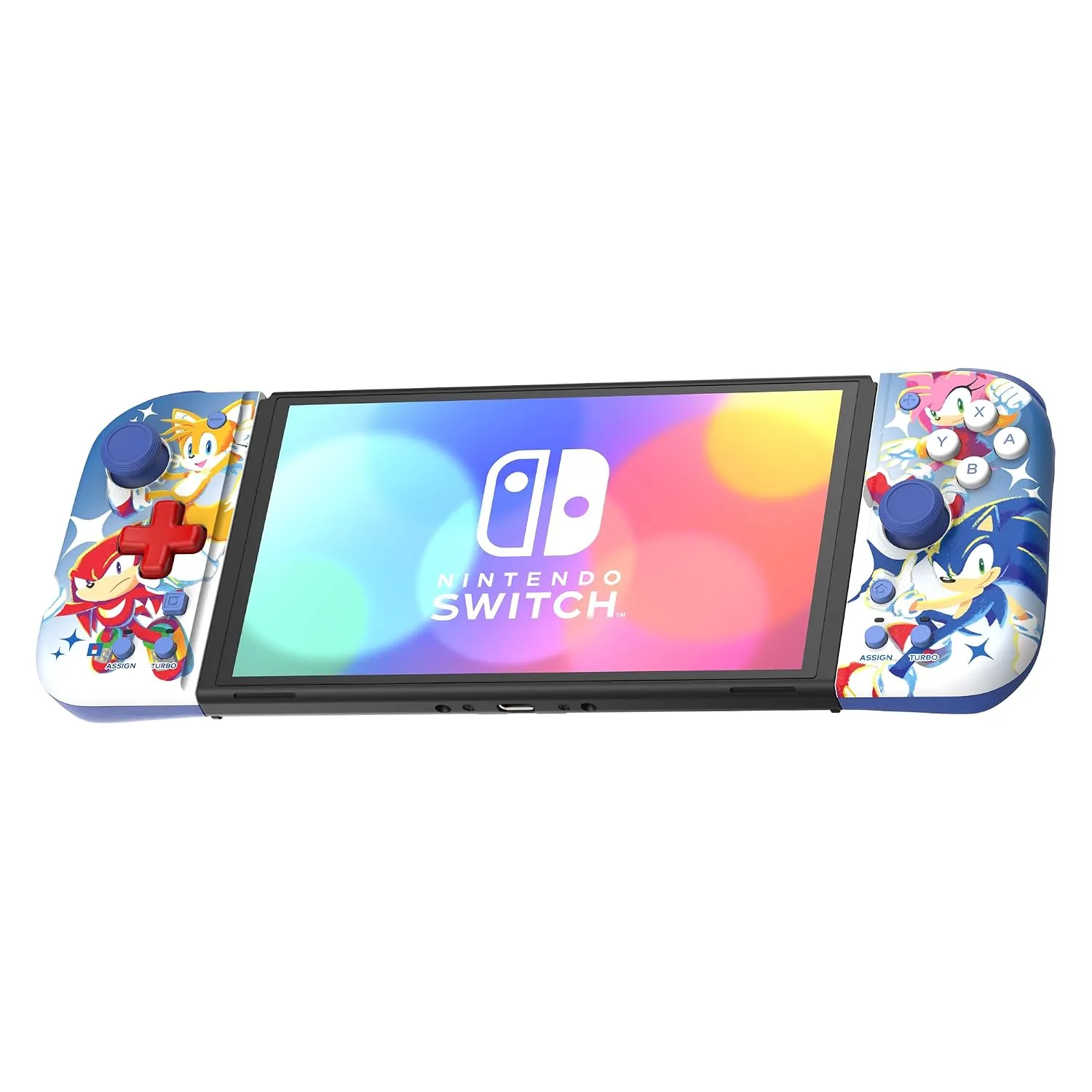 HORI Nintendo Switch Split Pad Compact (Sonic the Hedgehog Edition) Ergonomic Controller for Handheld Mode - Officially Licensed by Nintendo and SEGA