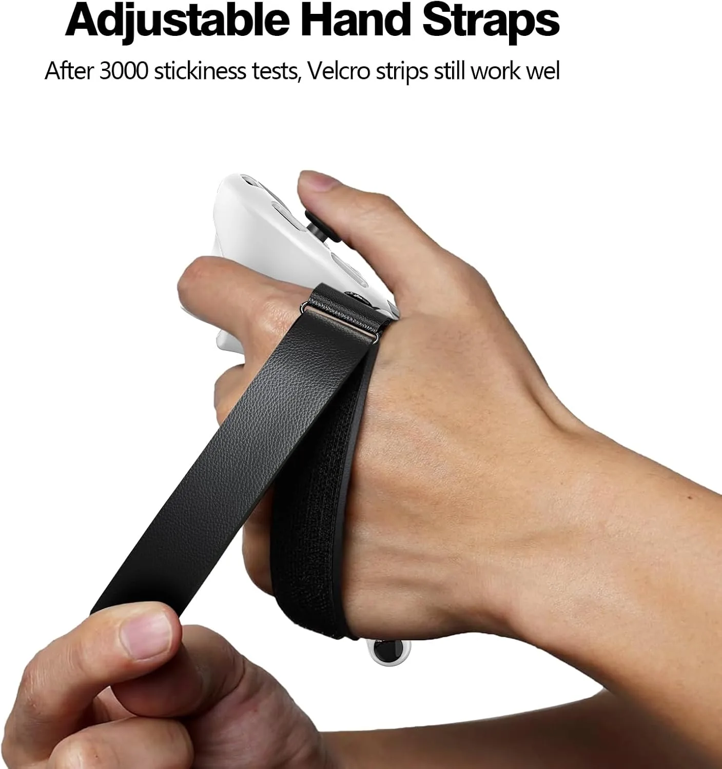 Controller Grip for Meta Quest 3S Oculus Quest 3 VR Grips Cover for VR Touch Controllers Straps Silicone Covers Protector with Non-Slip Thumbstick Covers 1Pair White