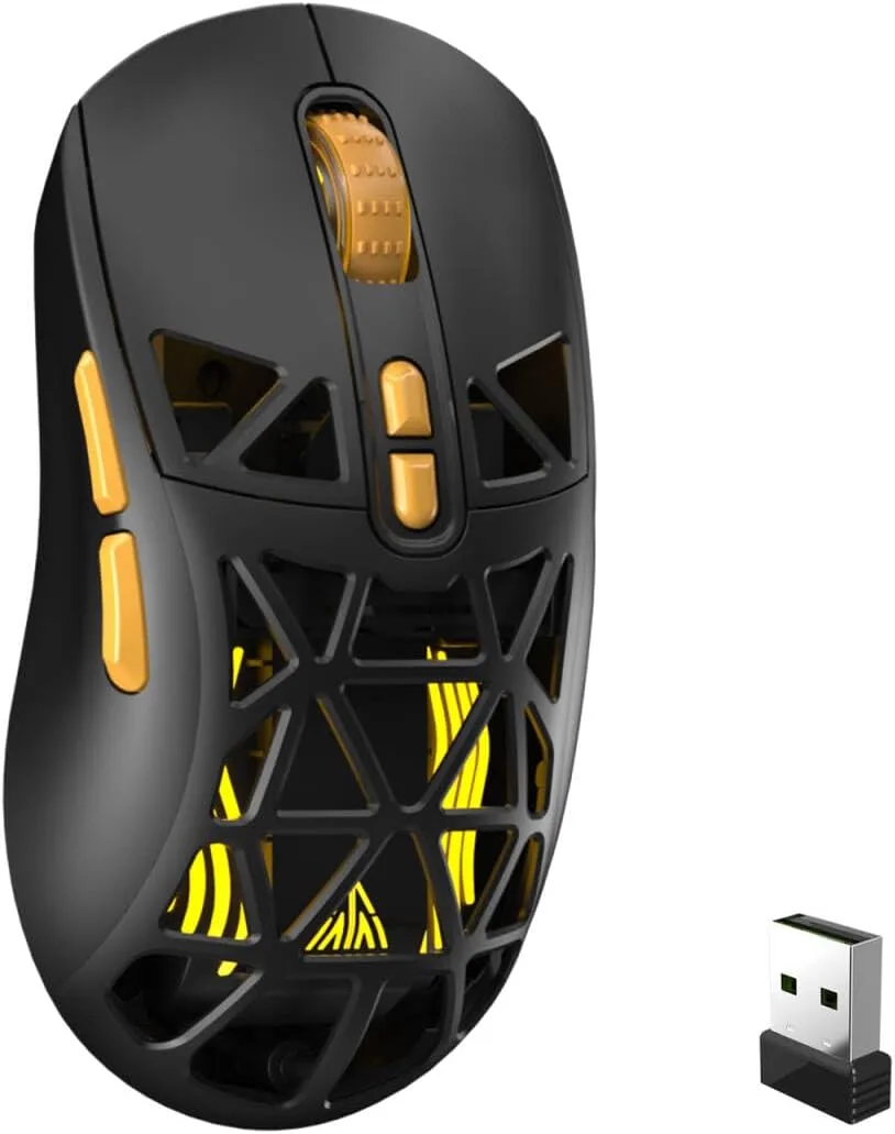 Mouse Gamer Corbobo Solakaka SM802 inalámbrico 24000 DPI tri-modo RGB