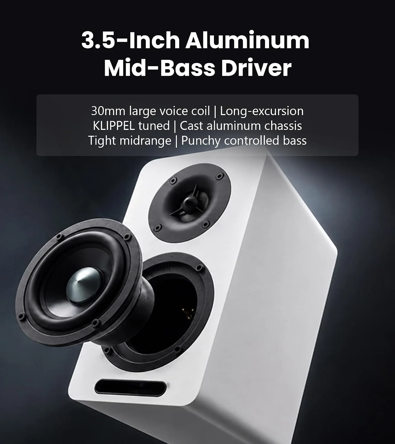 Edifier Airpulse A60 Desktop Hi-Res Bluetooth Bookshelf Speakers, White