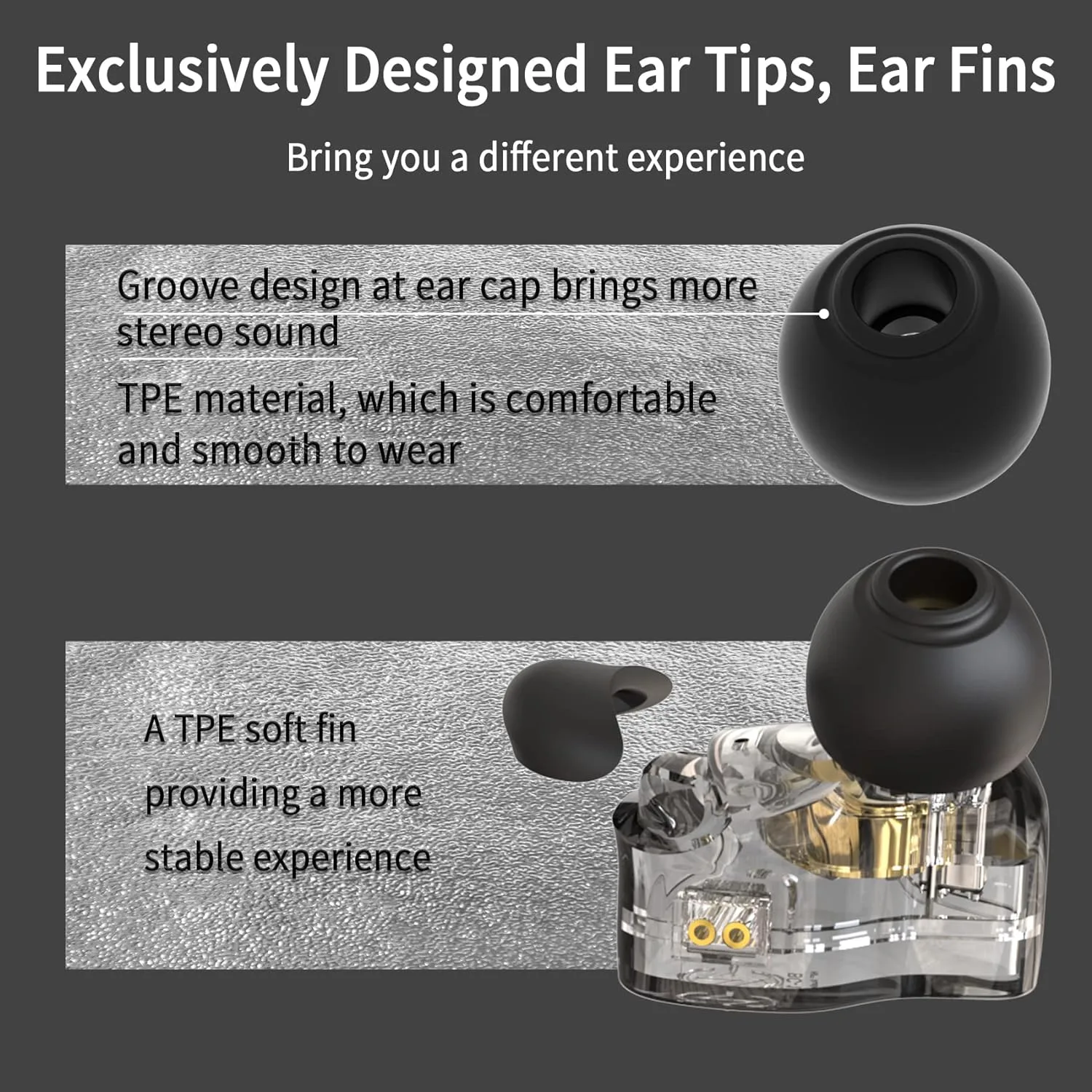 YINYOO CCZ Melody in Ear Monitors Earphones Headphones Wired Earbuds Without Microphone IEM HiFi Bass with 1DD 1BA, Ear fins, 4N OFC Cable for Musicians, Singer, on Stage, Studio (Blue, Without mic)