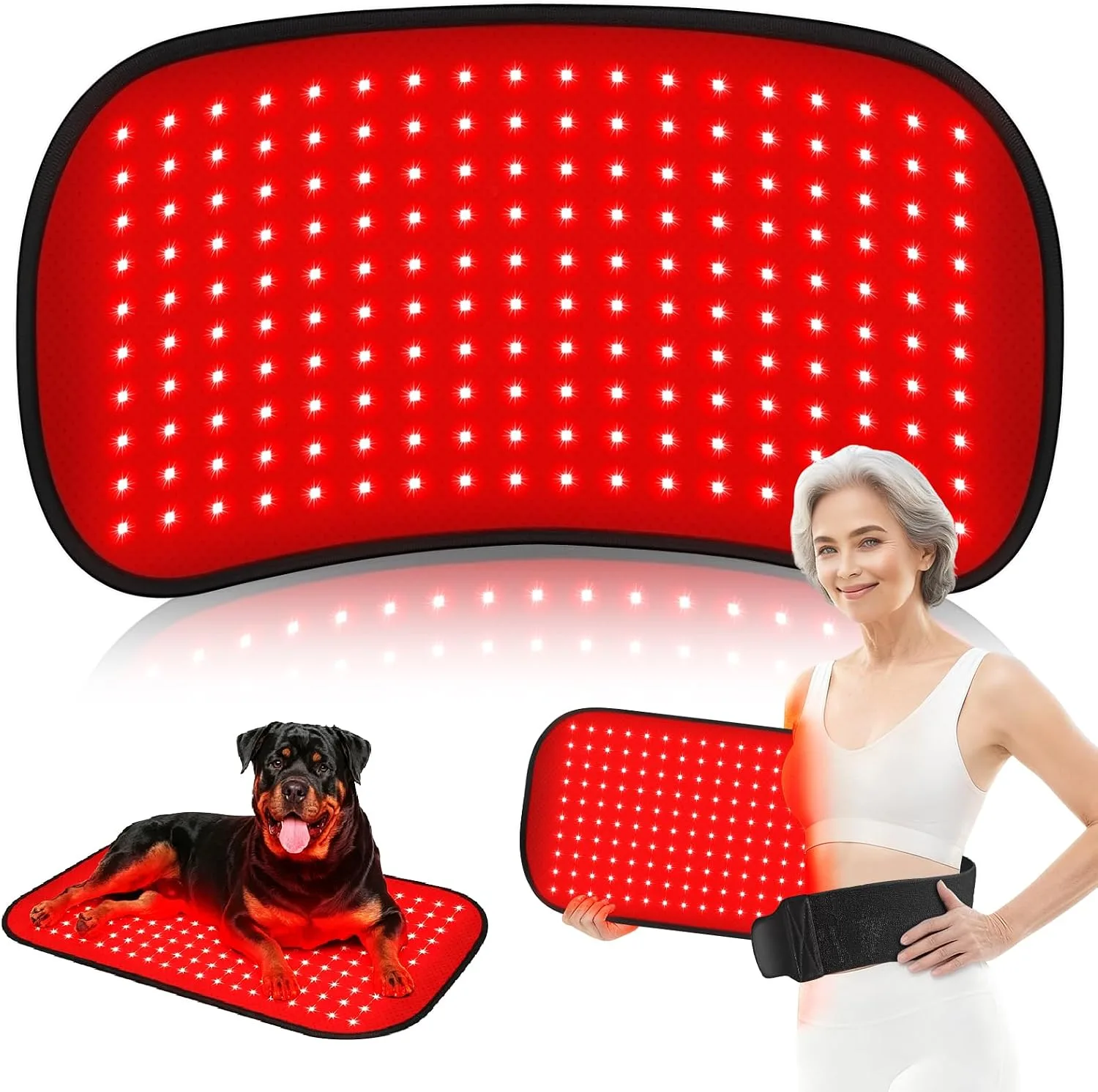Red-Light-Therapy-for-Body,FSA Eligible HSA 2026 Upgraded 4 Modes 5 Stage Power Medical-Grade TPU Mat for Body Pain Relief,25"x13"Dual Wavelength Infrared Red Light Blanket LEDs