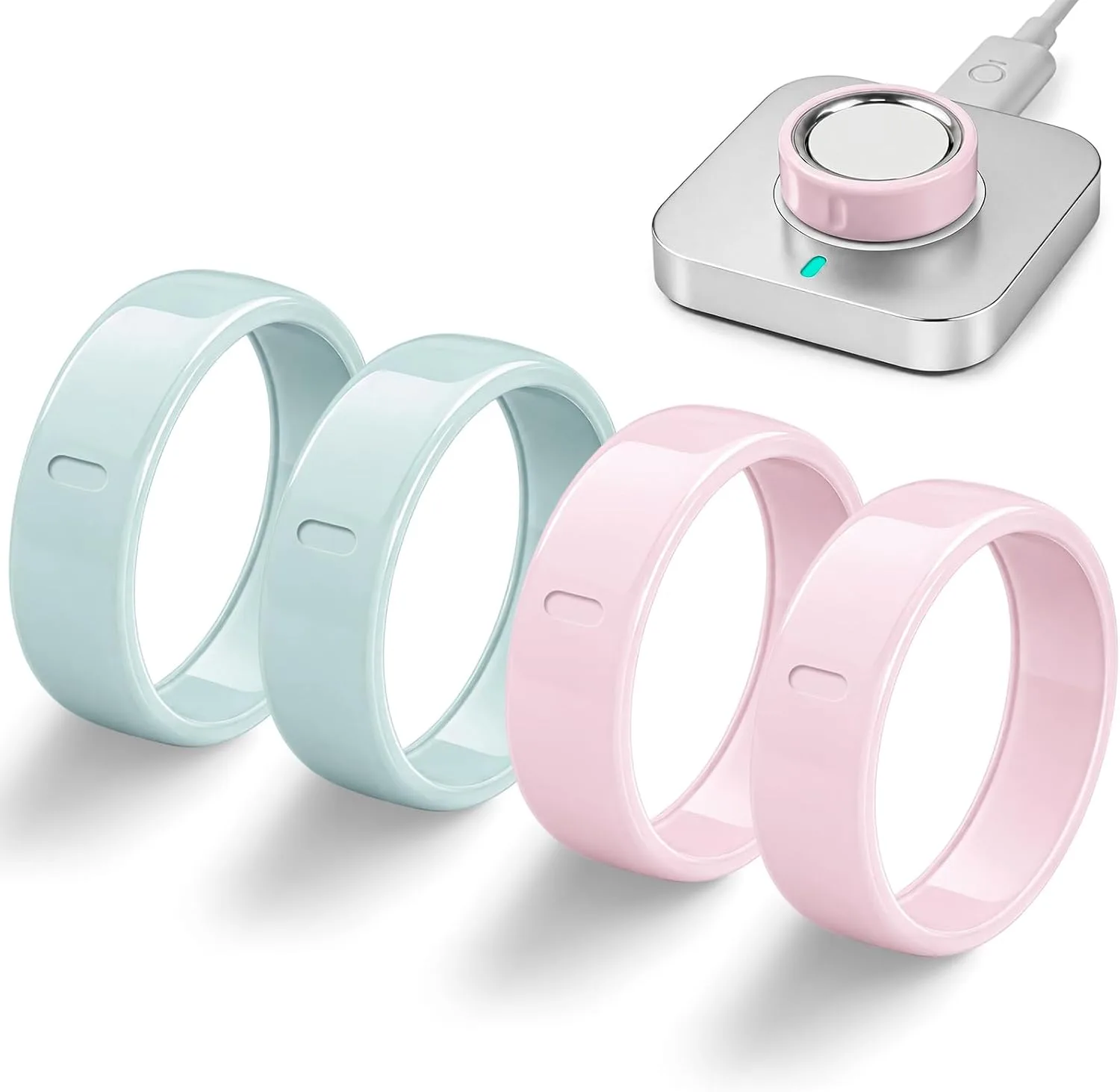 4 Pack Ceramic-Look TPU Ring Cover Compatible with Oura Ring 5