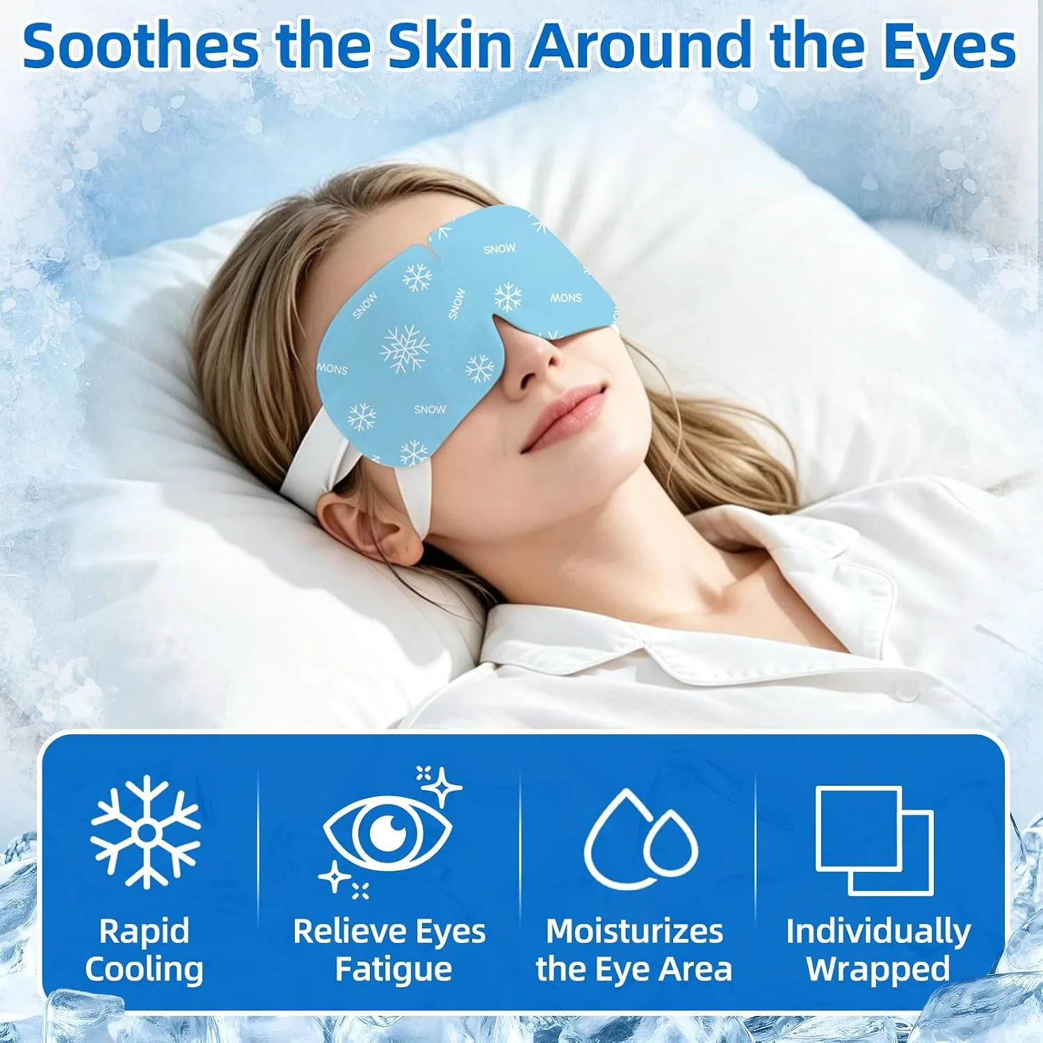 32 Pack Cooling Eye Mask, Cold Eye Mask & Ice Mask for Eyes