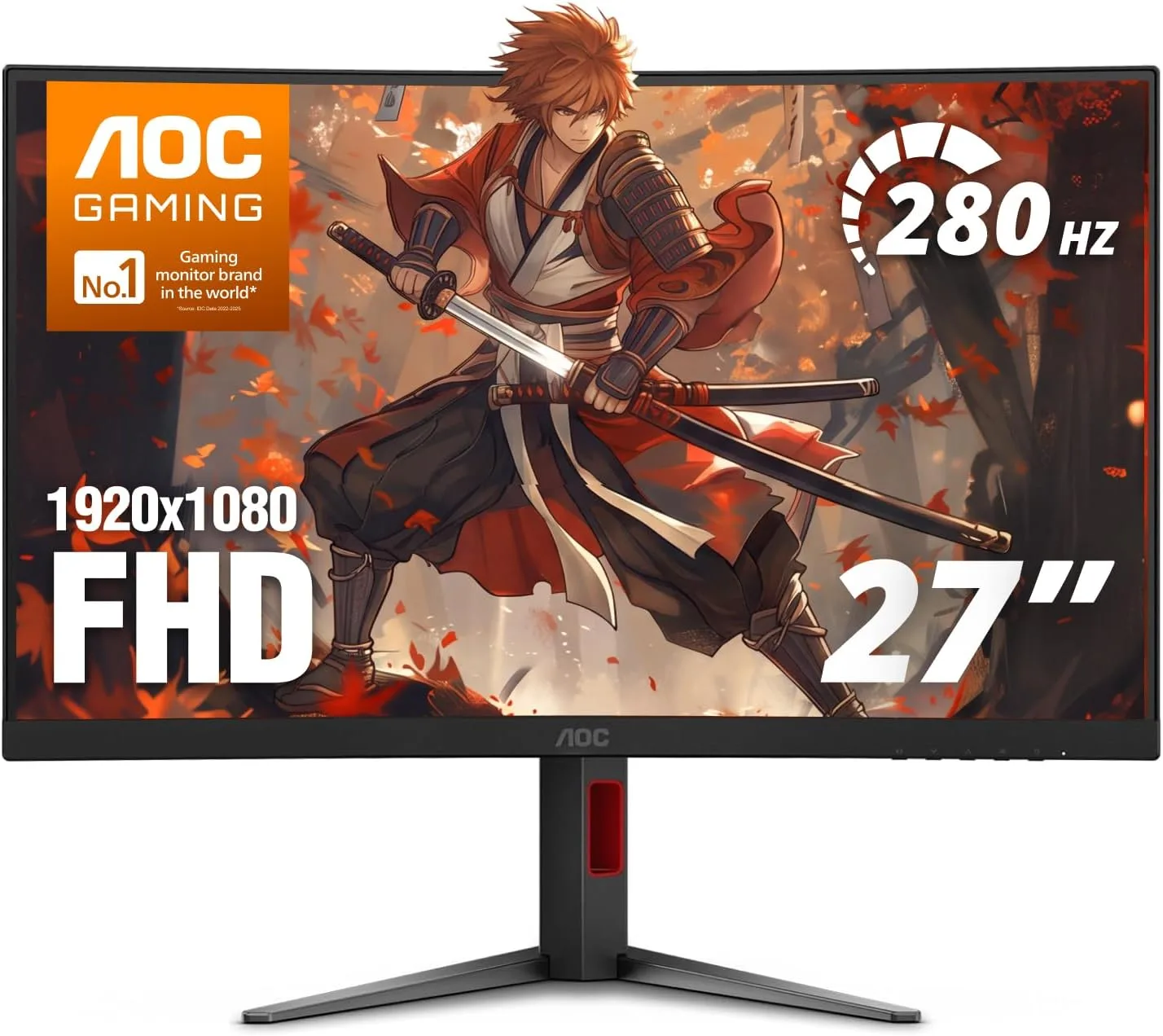 Monitor Curvo para Gaming AOC C27G4ZH 27 pulgadas FHD 280Hz VA 0.3ms HDR