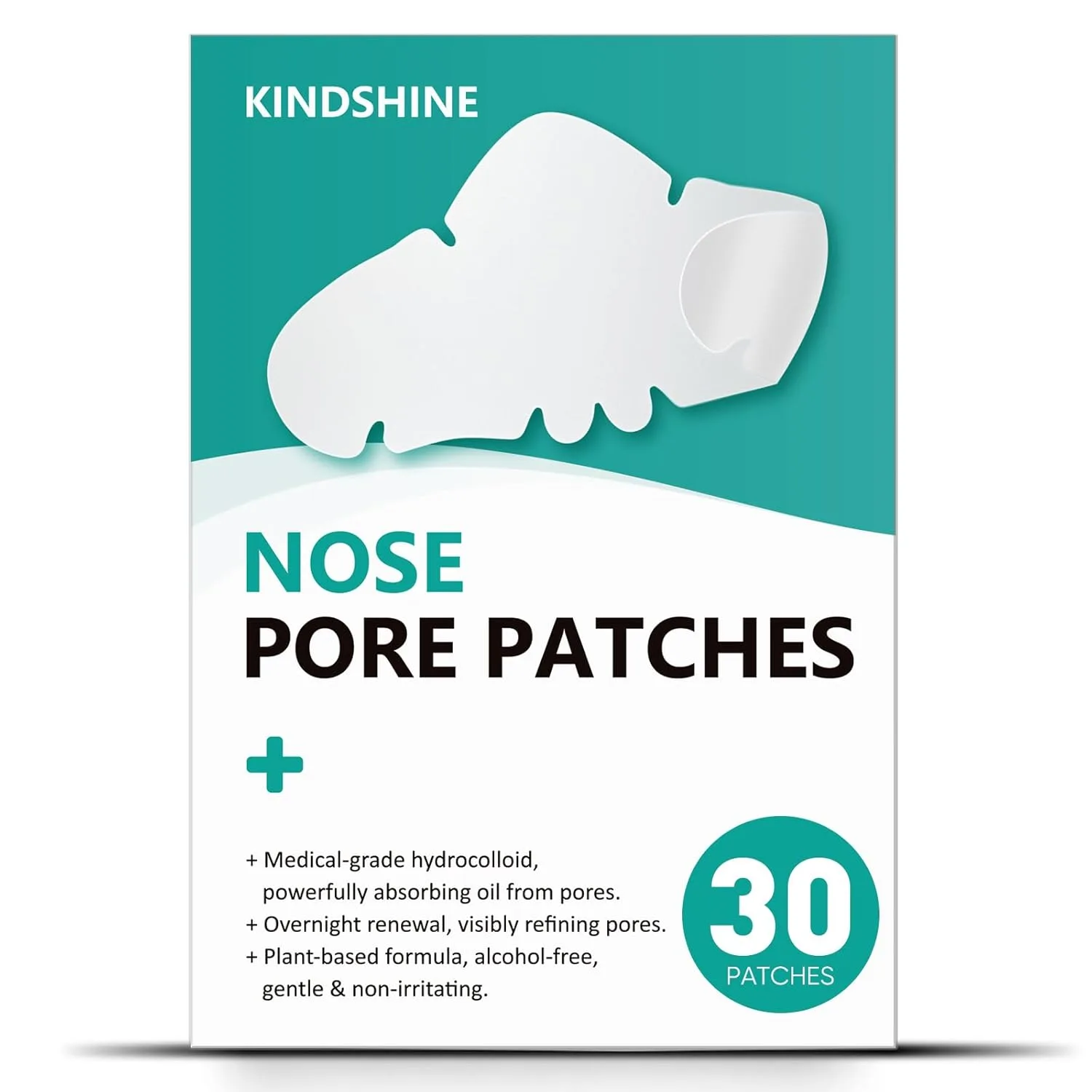 Parche facial Kindshine Hydrocolloid para poros nariz 30 unidades