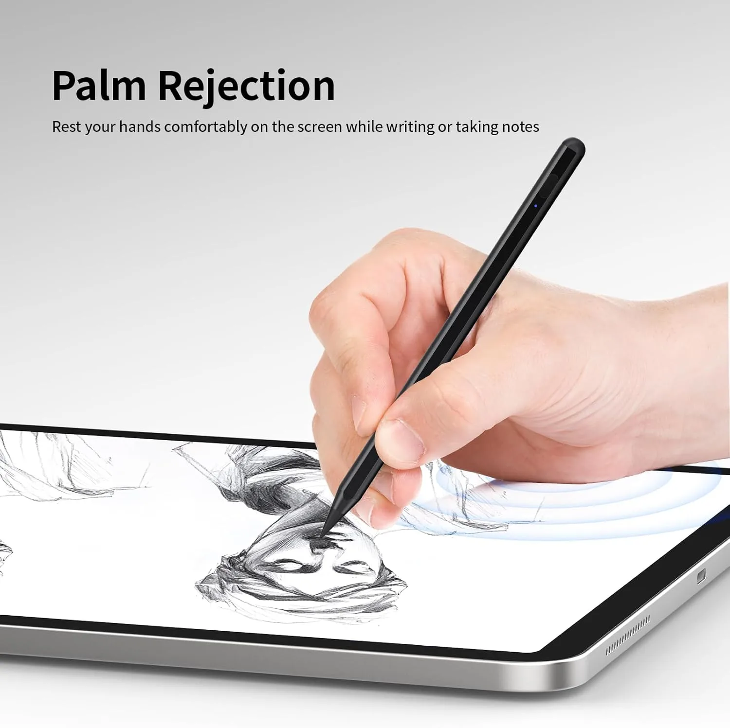 Tresoba Stylus Pen for iPad 6th-11th Gen, 2X Fast Charge-Black