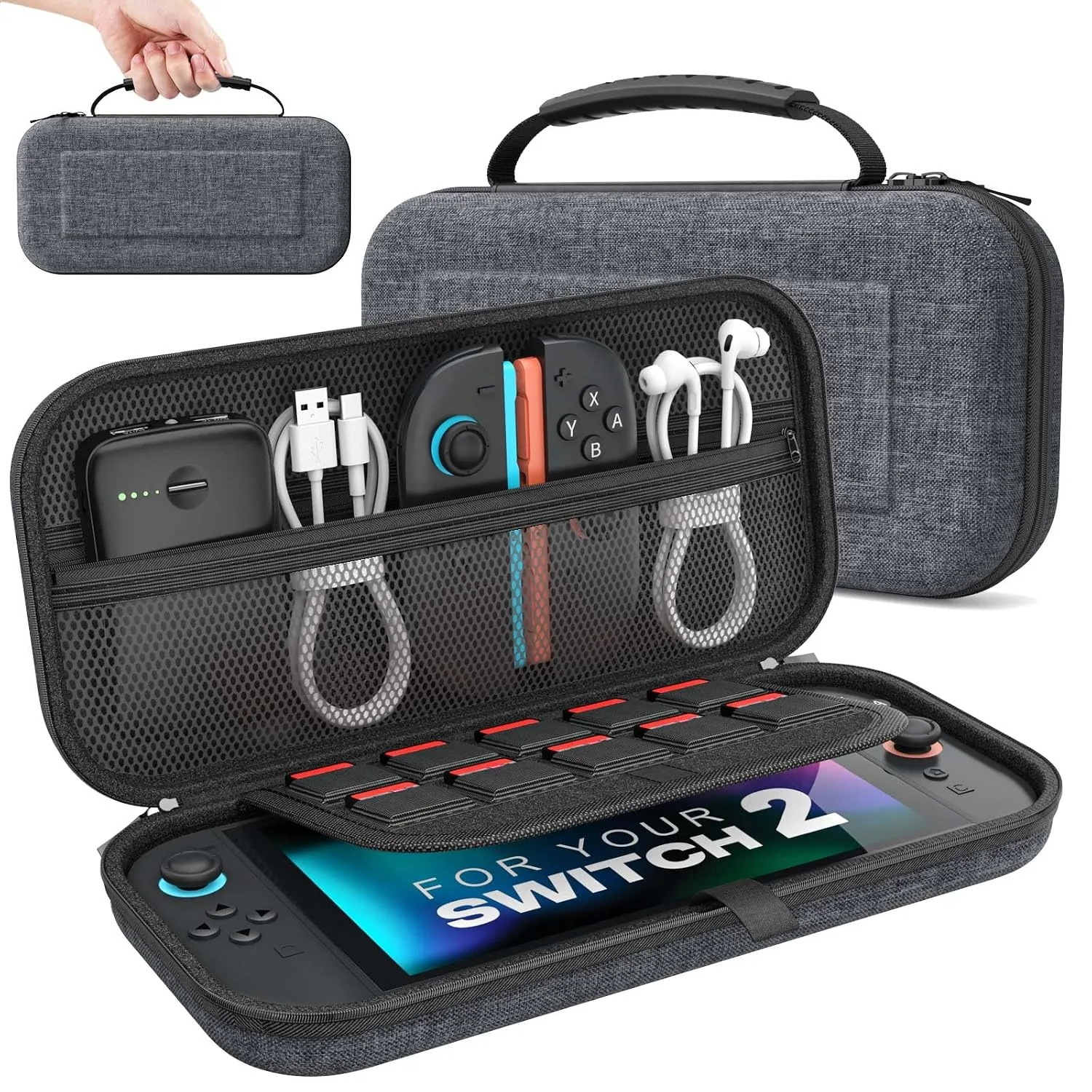 MoKo Carrying Case for Nintendo Switch 2 2025 Holds 10 Cartridges w/Pockets