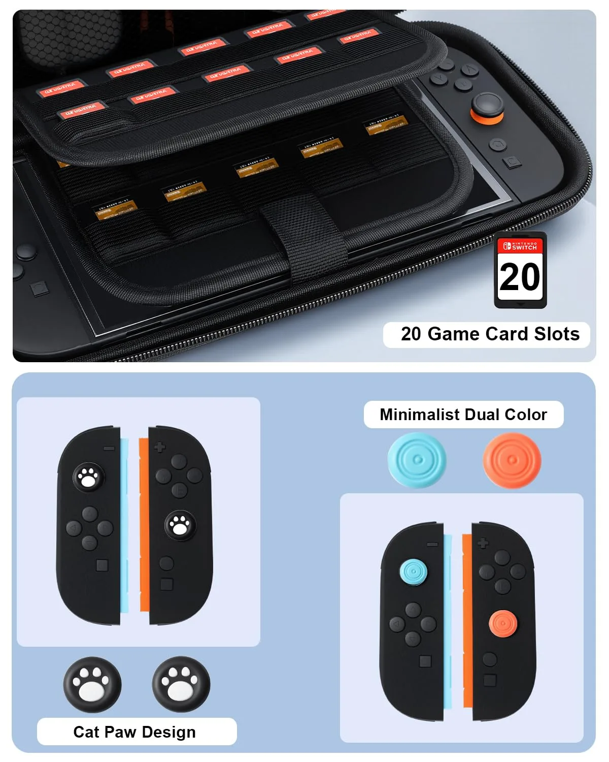 BOCACUE Carrying Case for Nintendo Switch 2, 9-in-1 Accessories Bundle