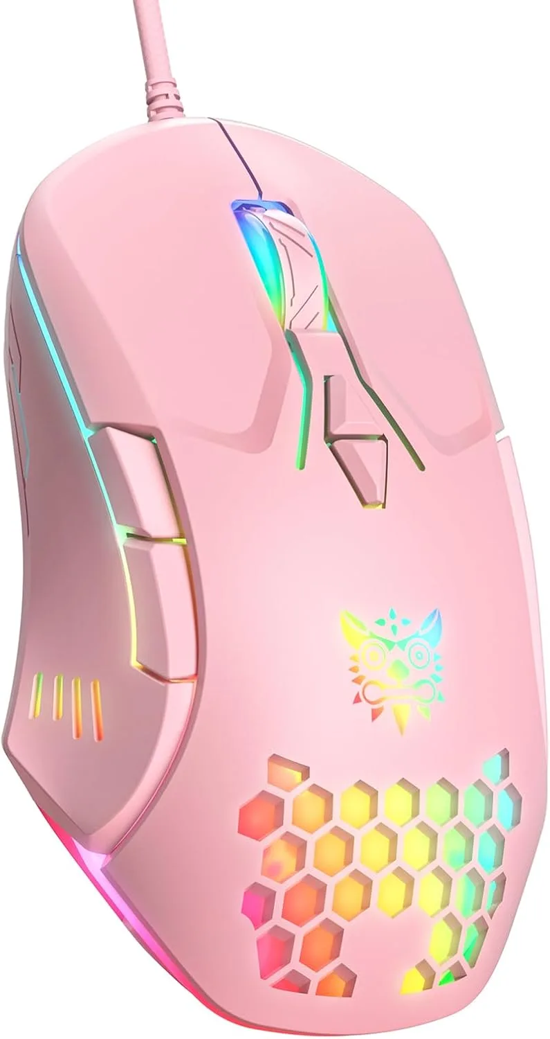 Mouse Gamer Onikuma M530 Cableado Rosa