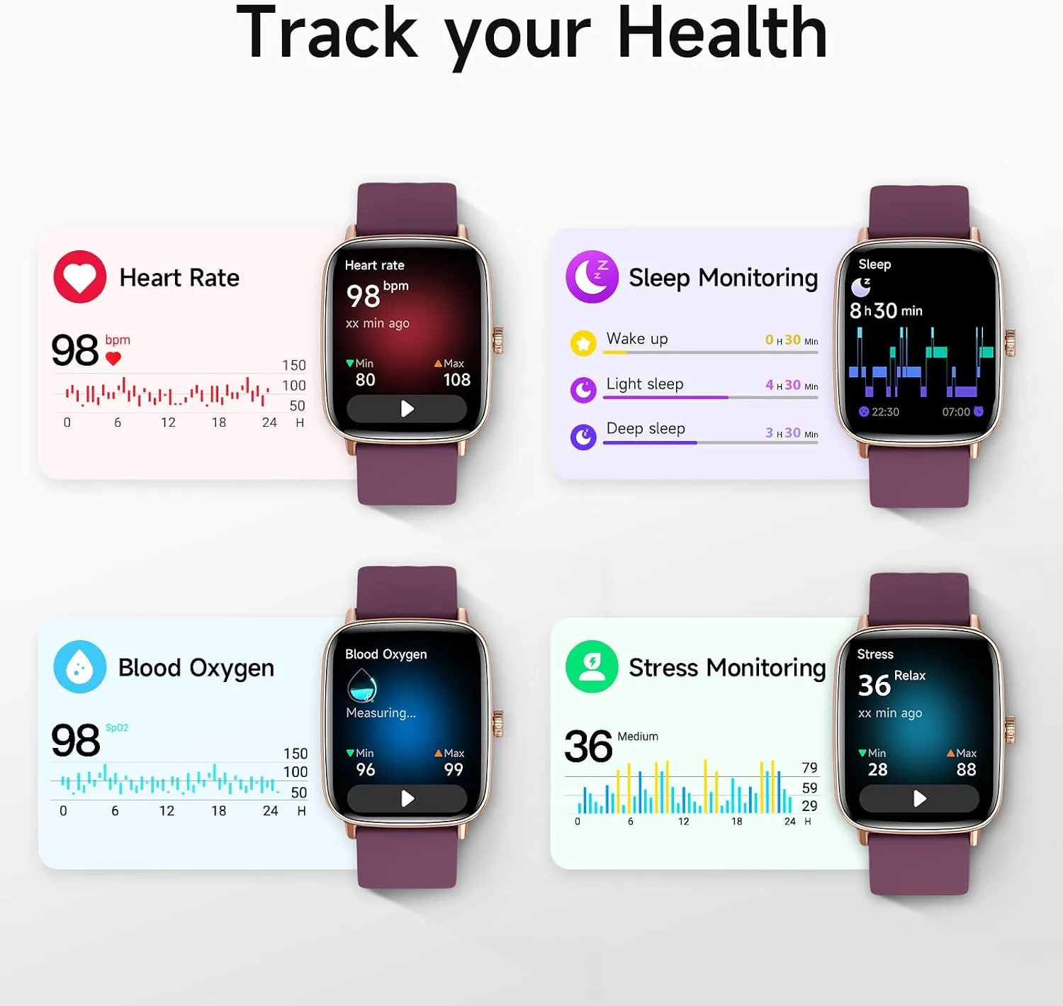 Smart Watch for Women, 1.85" HD Smartwatch (Answer/Make Calls), 2 Bands