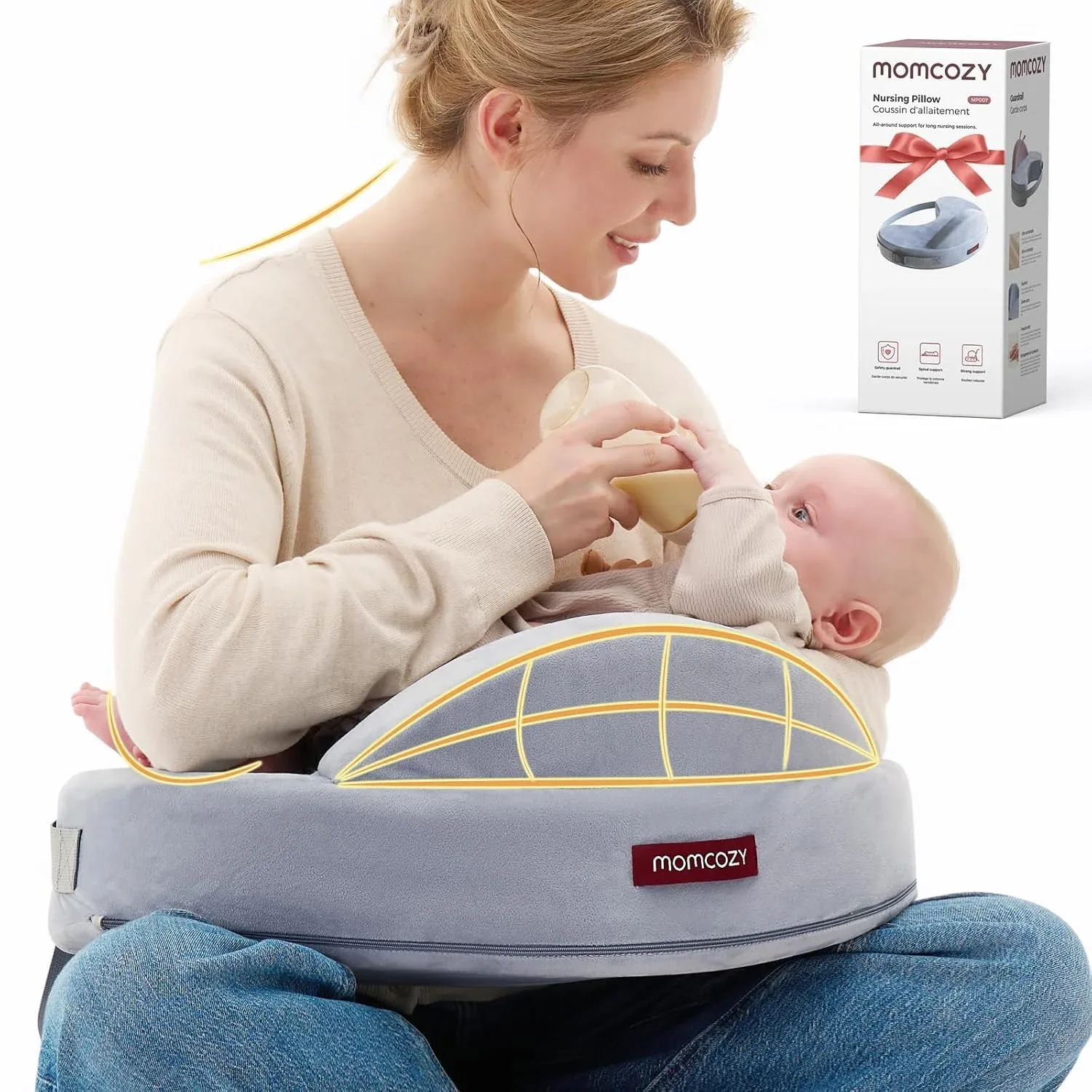 Almohada de lactancia Momcozy Cozylite de espuma viscoelástica