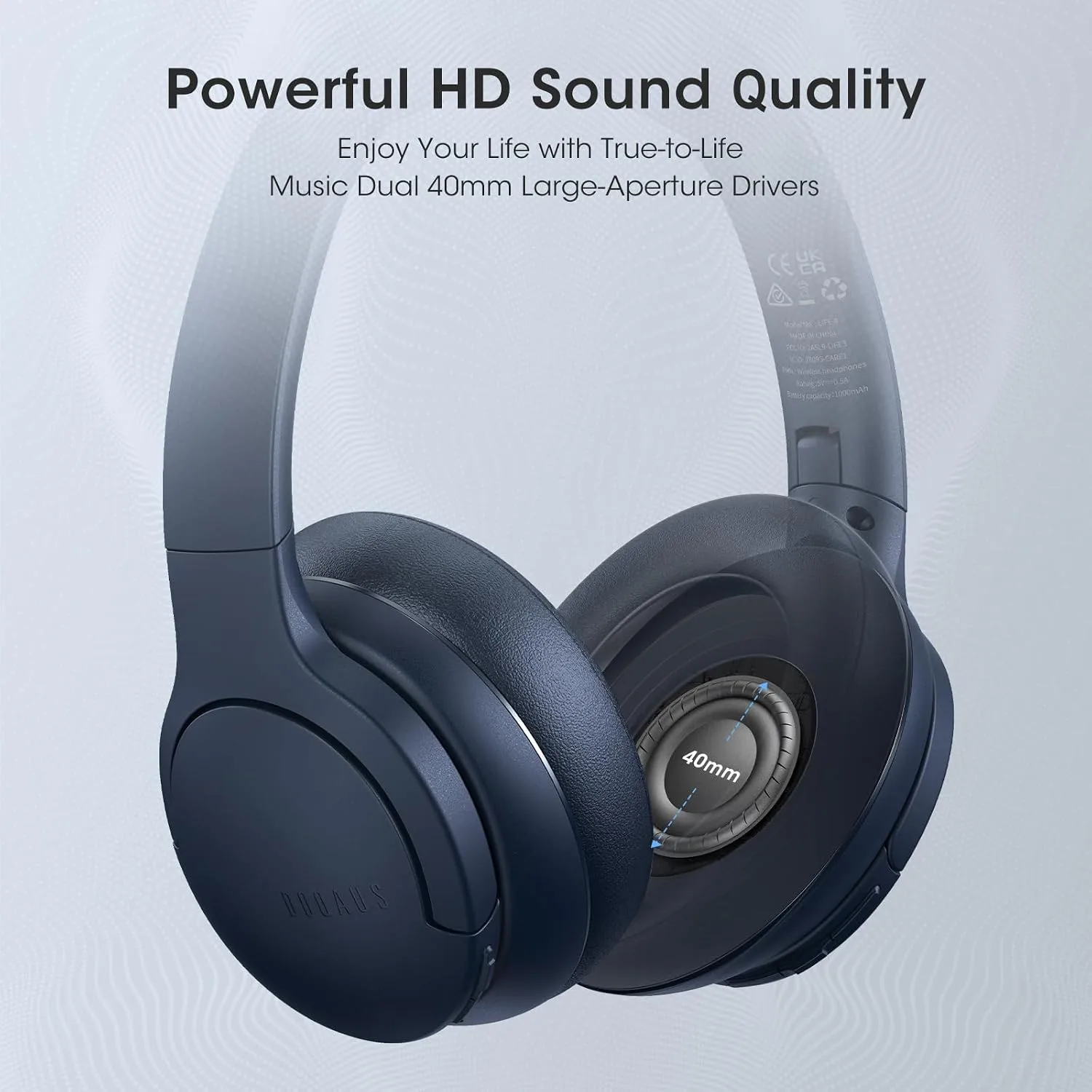 DOQAUS Wireless Headphones Over Ear, Bluetooth Headphones, APP Control