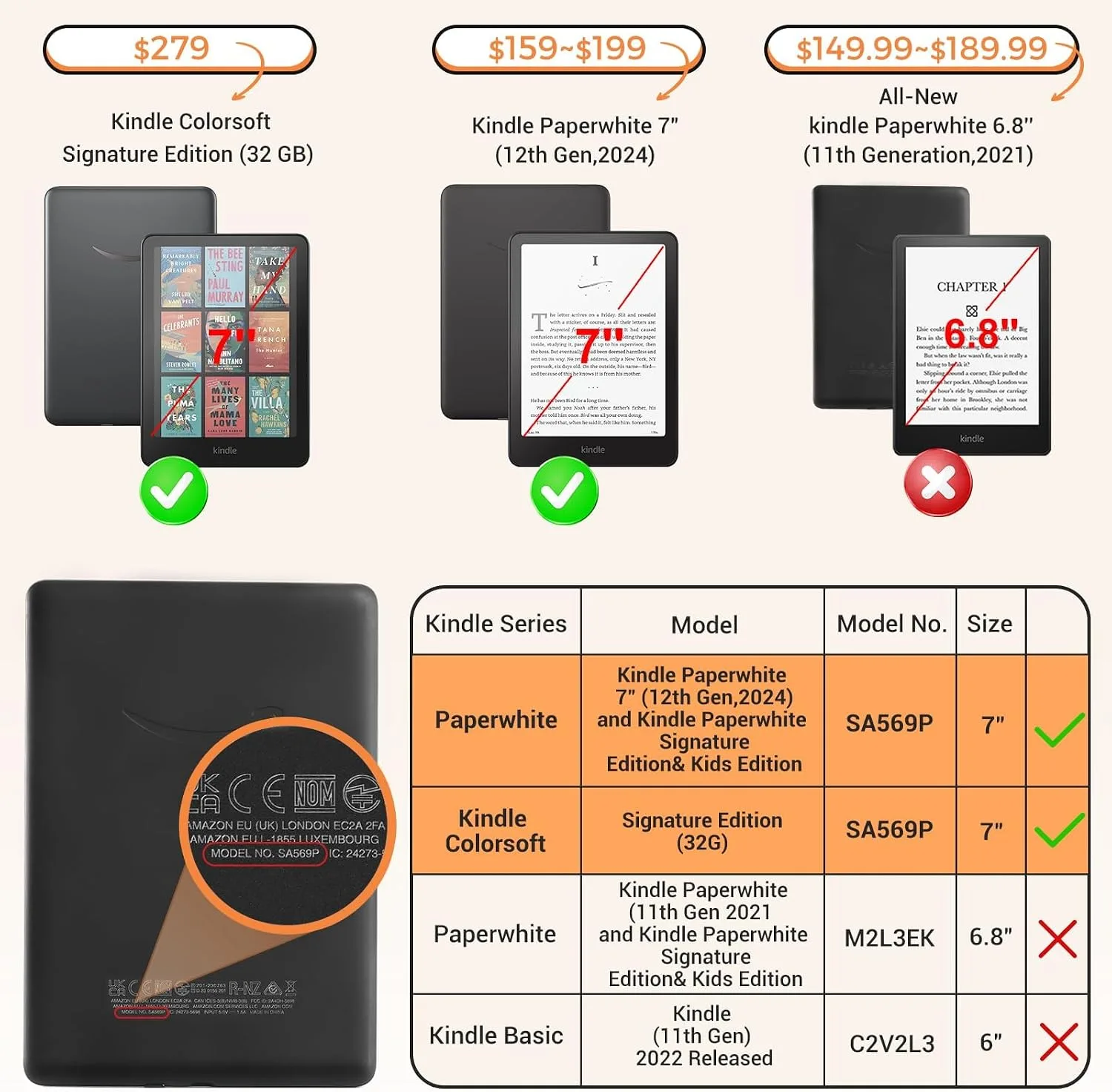CoBak Stand Case for 7" Kindle Paperwhite & Kindle Colorsoft 12th Gen 2024