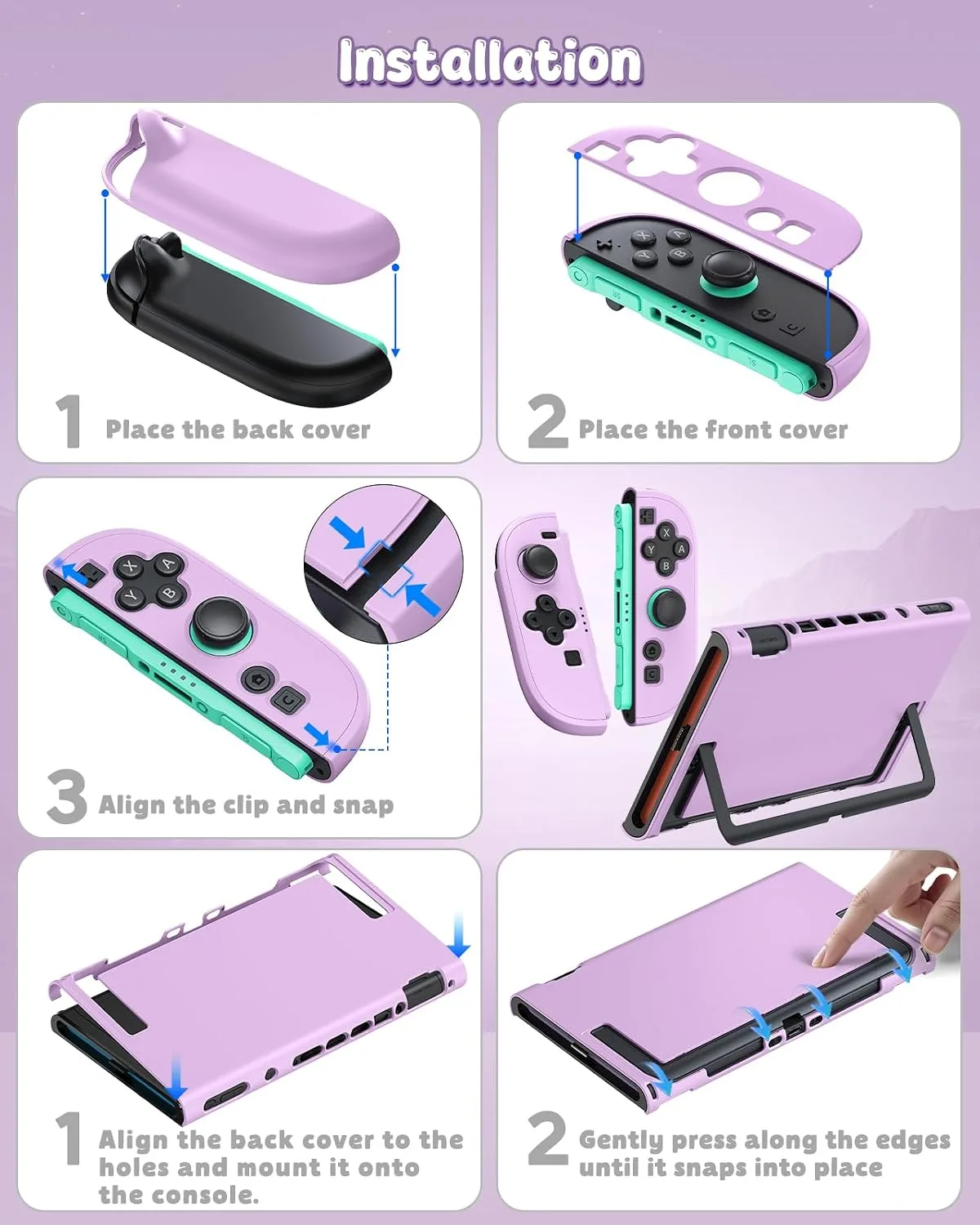 Switch 2 Cover Case&Screen Protector, FYOUNG Dockable Shell for Nintendo 2