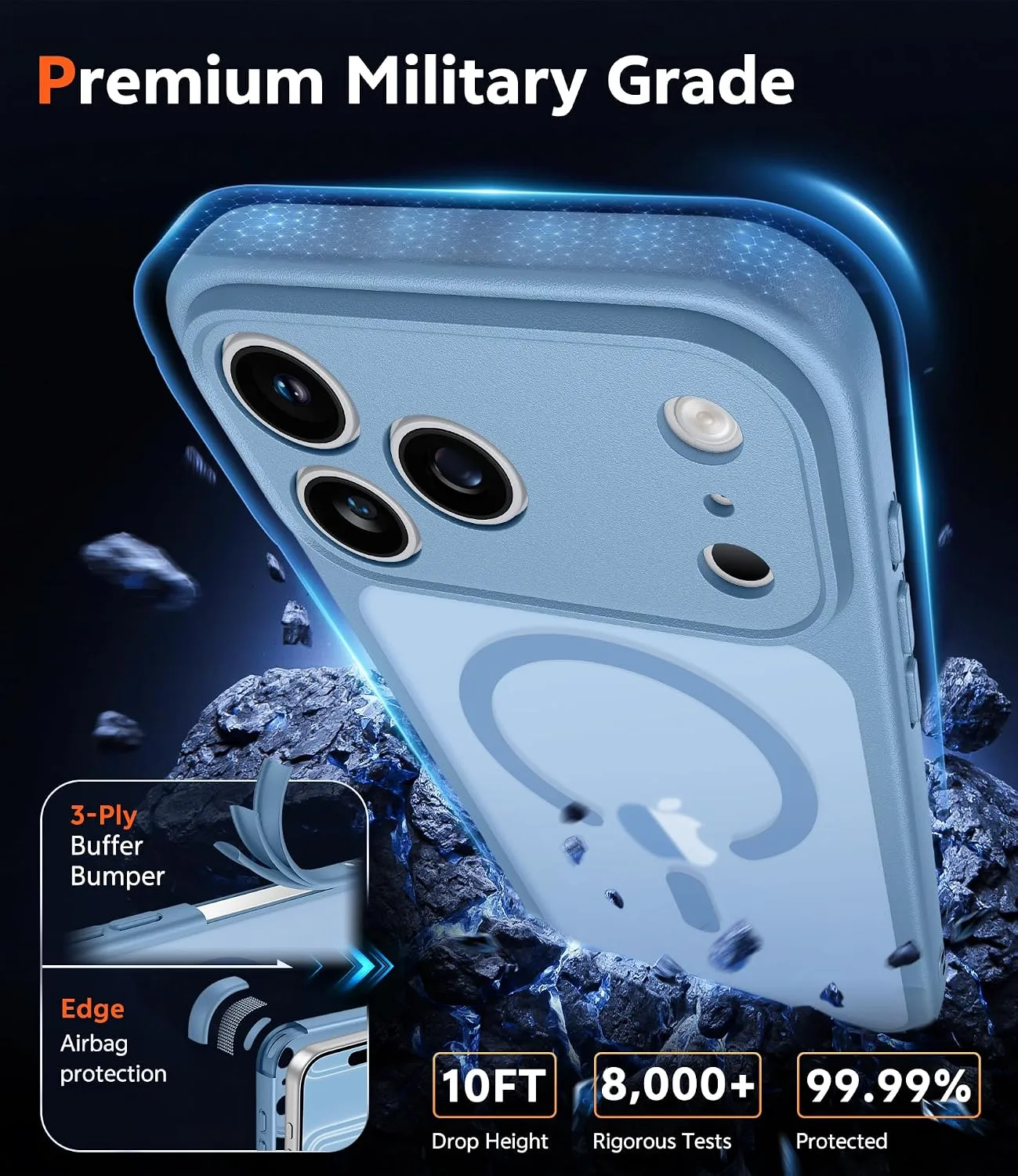 FNTCASE for iPhone 18 Pro Max Case / 17 Pro Max Matte Case Fit for Magsafe