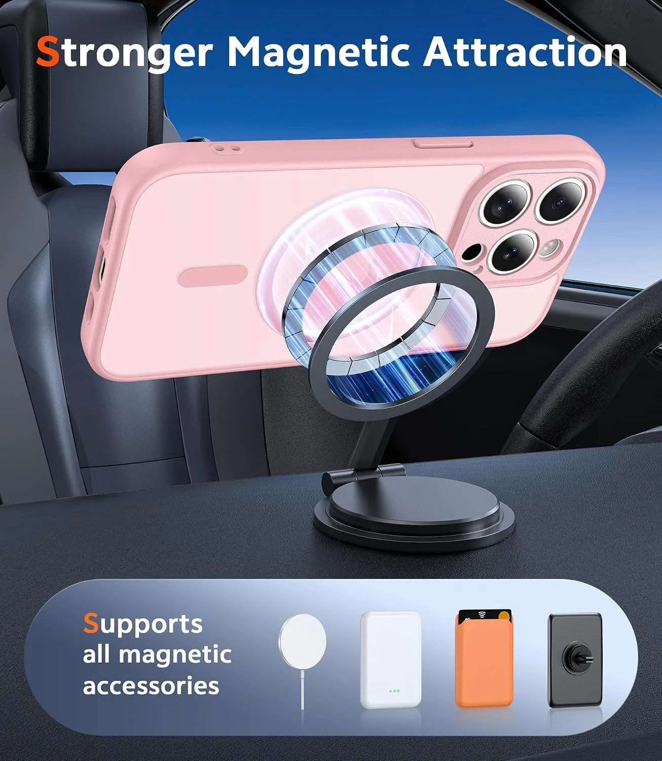 FNTCASE for iPhone 15 Pro Case Compatible with Magsafe Matte Phonecase