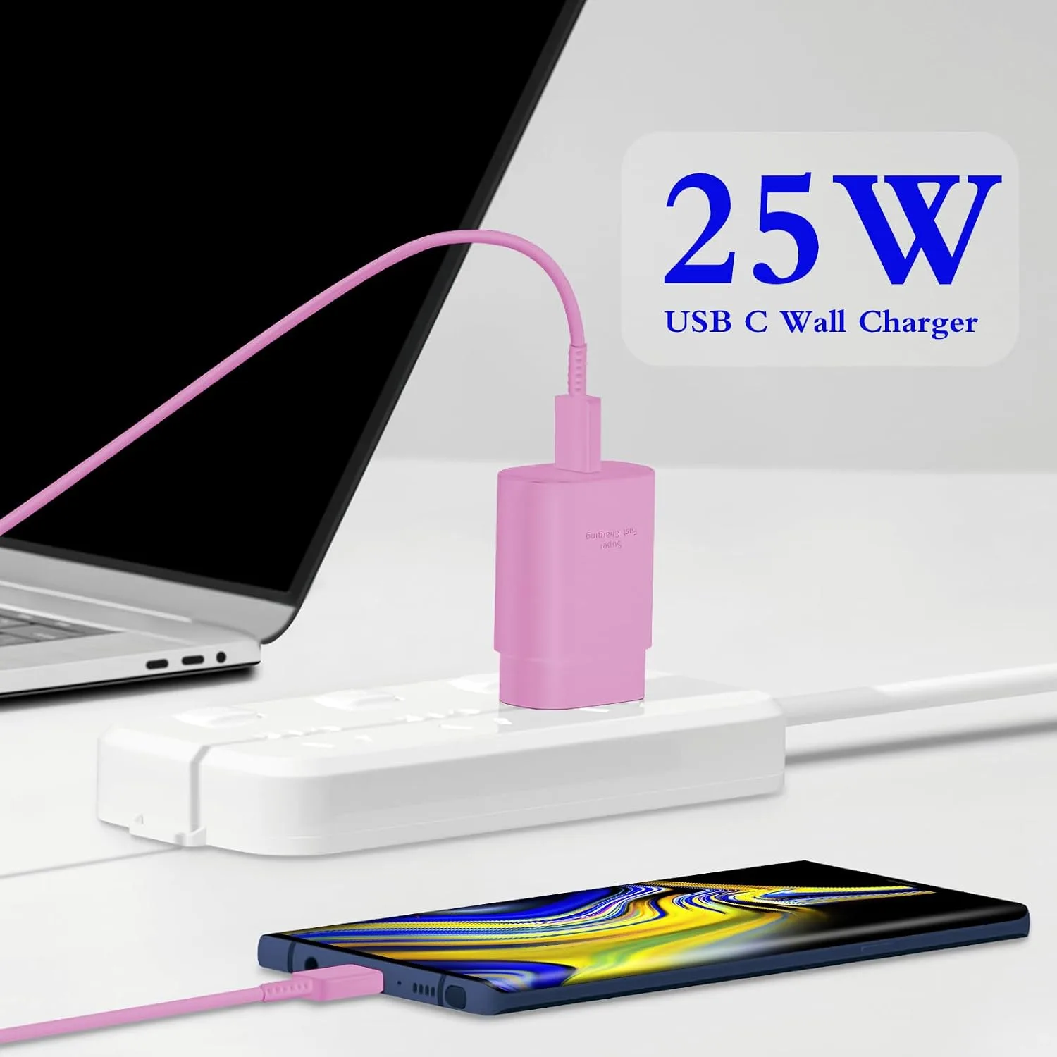 Type C Charger Fast Charging 2-Pack 25W Long 6FT USB C Cable
