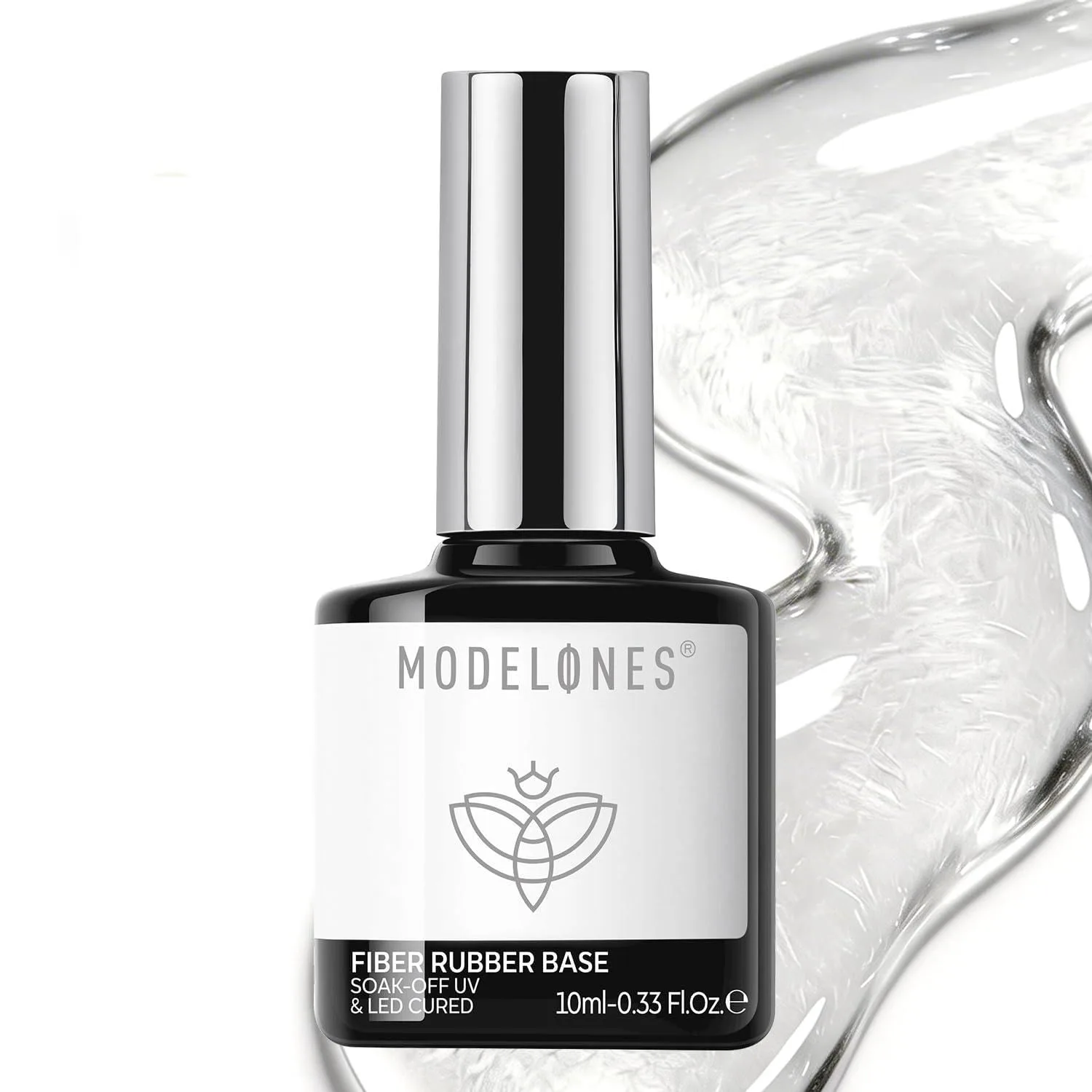 Esmalte Modelones Fiber Rubber Base Gel para Uñas 15ml Transparente