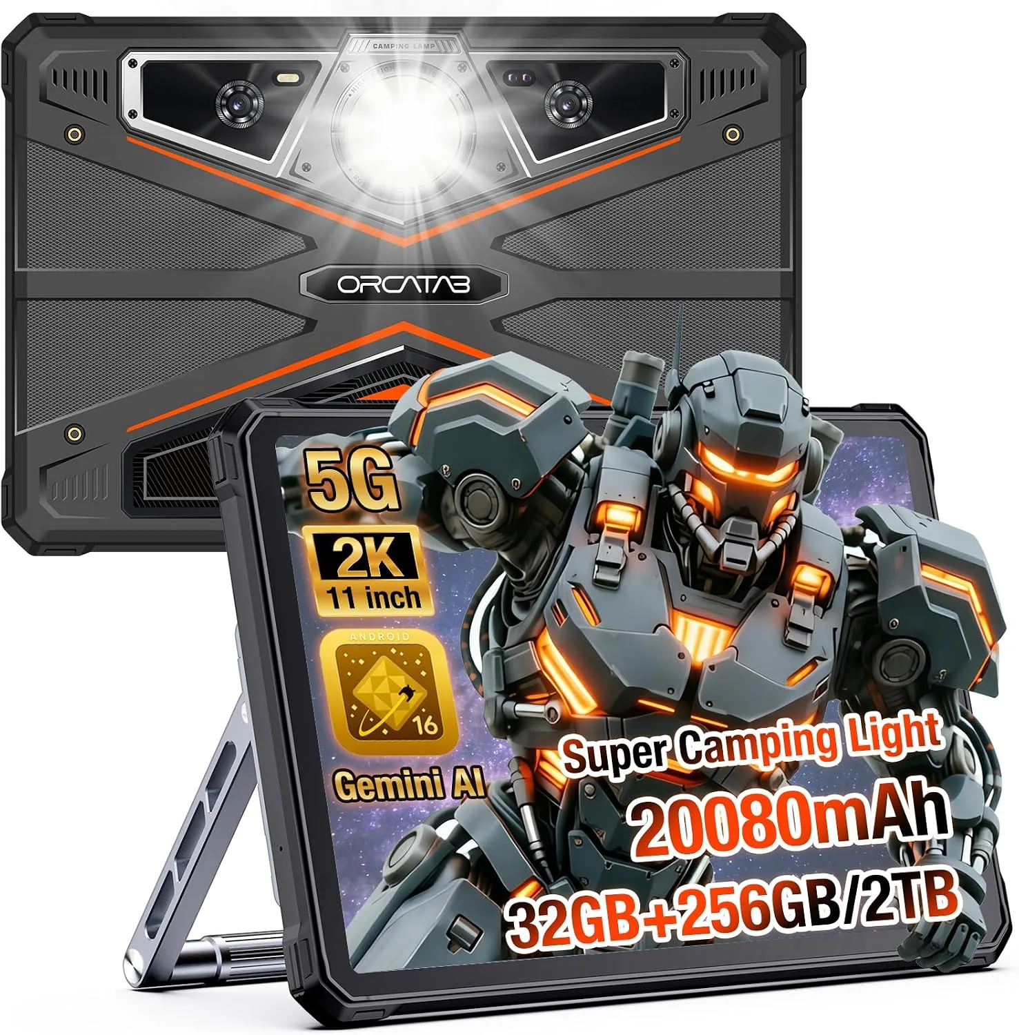 WT1 Pro 5G 11" 120Hz Rugged Tablet-Android 16 Waterproof Gemini AI Tablet