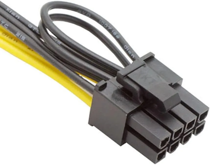 2 Packs 4 Pin Molex to 8 Pin (6+2Pin) Video Card GPU Power Supply Cable 8.6inch 22cm