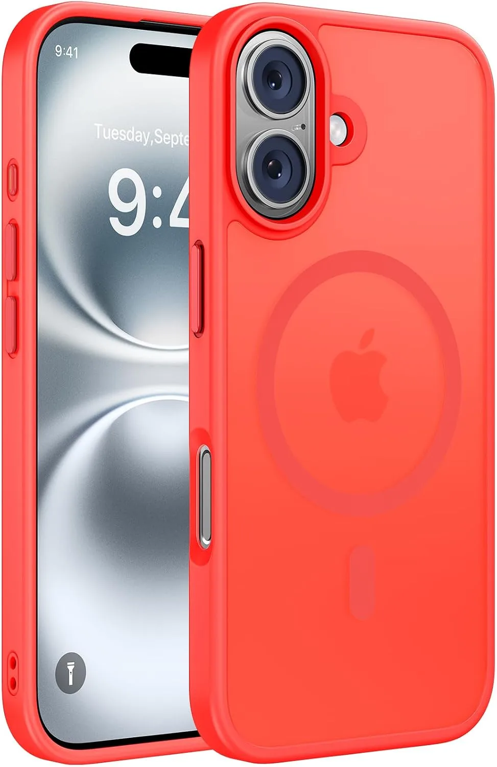 Funda para iPhone 16 Miracase Magnetic Series 6.1 pulg Roja