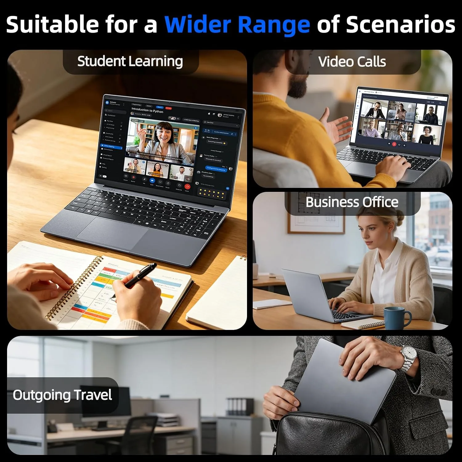15.6'' AI Laptop with Office 365, 6GB RAM 128GB SSD