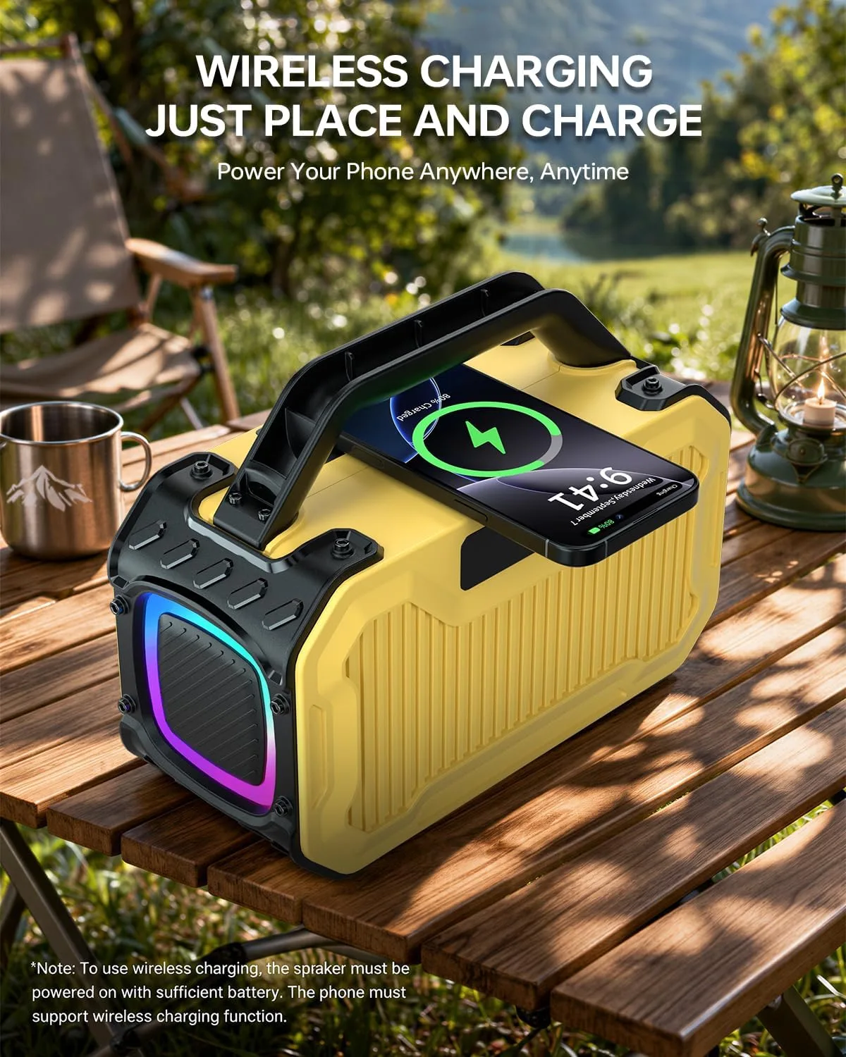 Energizer Outdoor Bluetooth Speakers, 100W Peak Portable Wireless Speaker