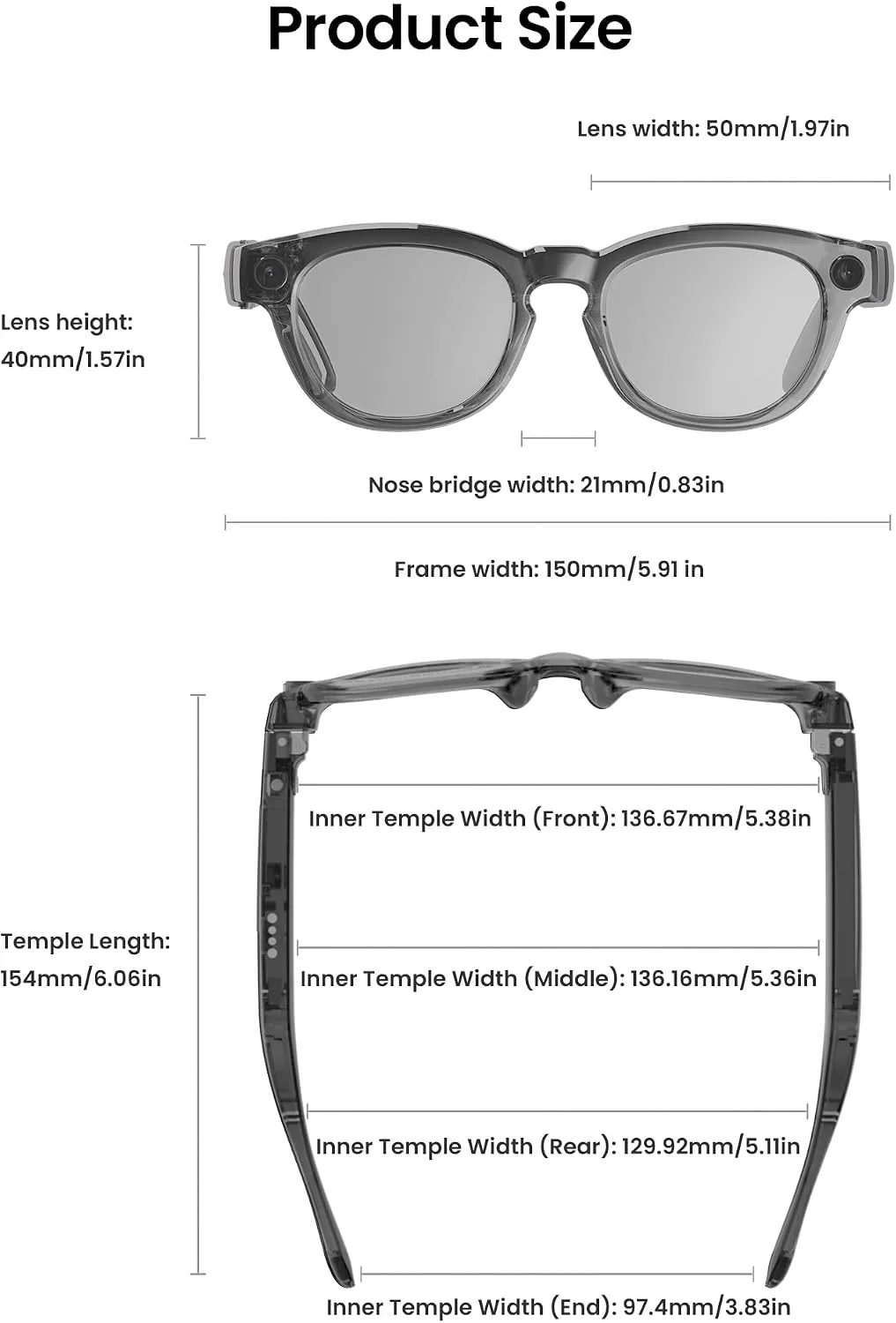 G1 AI Smart Glasses with Camera and bluetooth, 8MP Video Recording Glasses