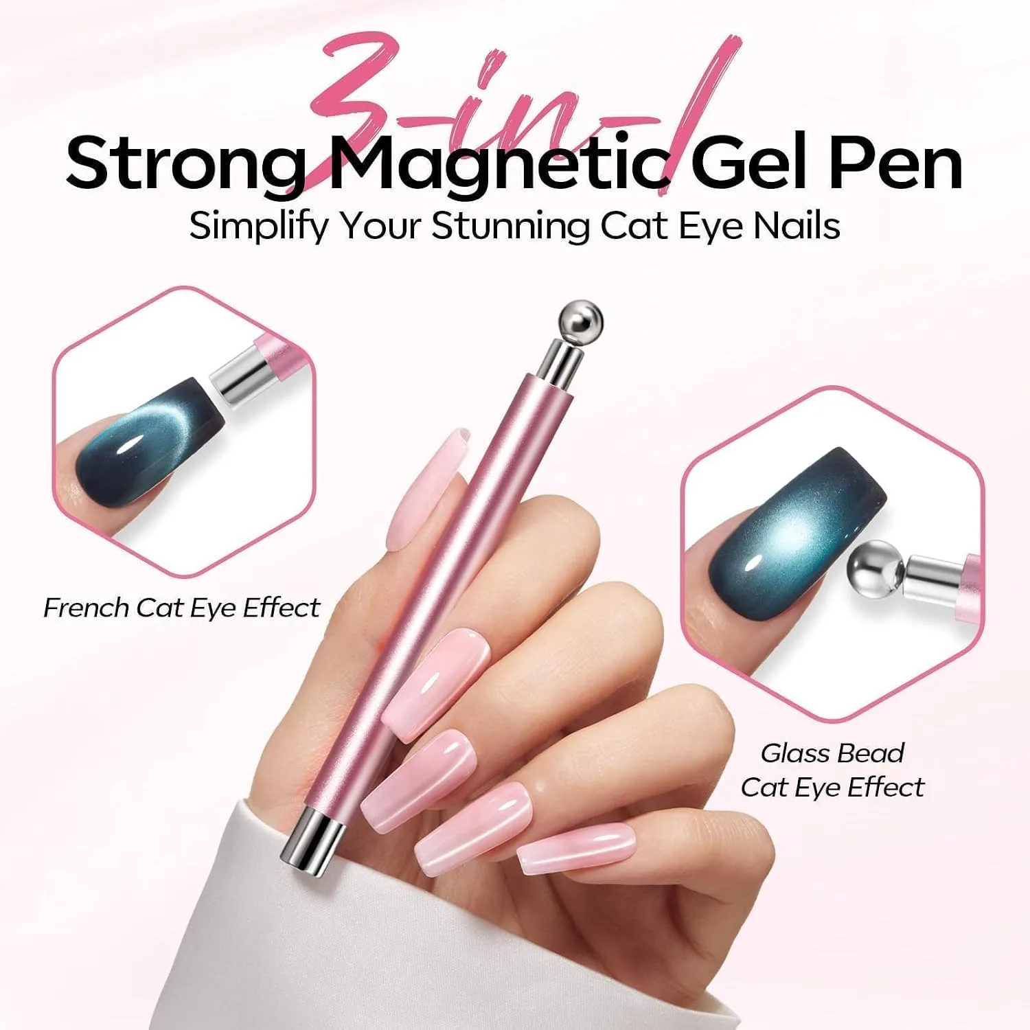 Modelones Cat Eye Magnet for Fall Brown Cat Eye Gel Polish 5PCS