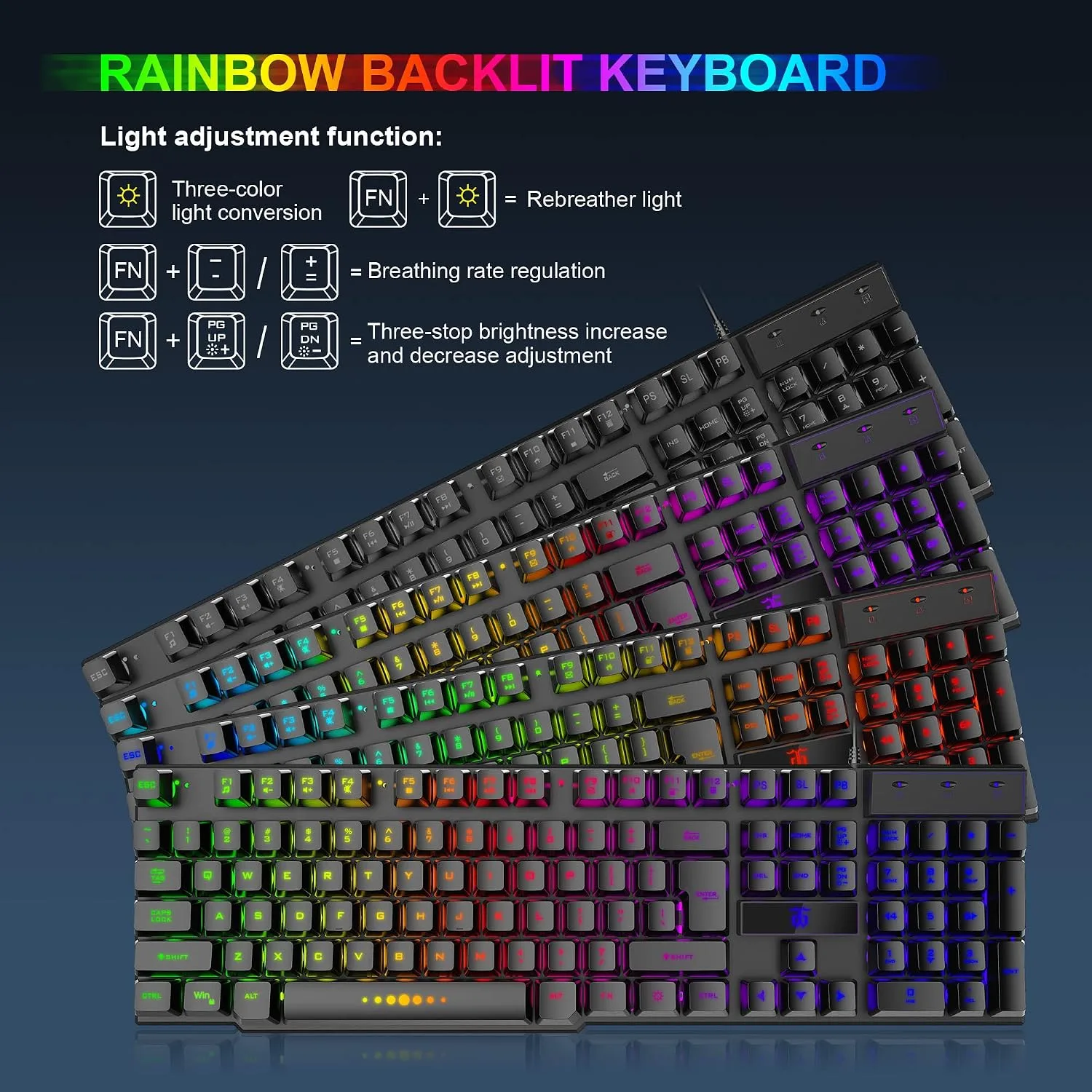 DGG Gaming Keyboard and Mouse, Headphones, Mouse pad Combo for PC Gamers