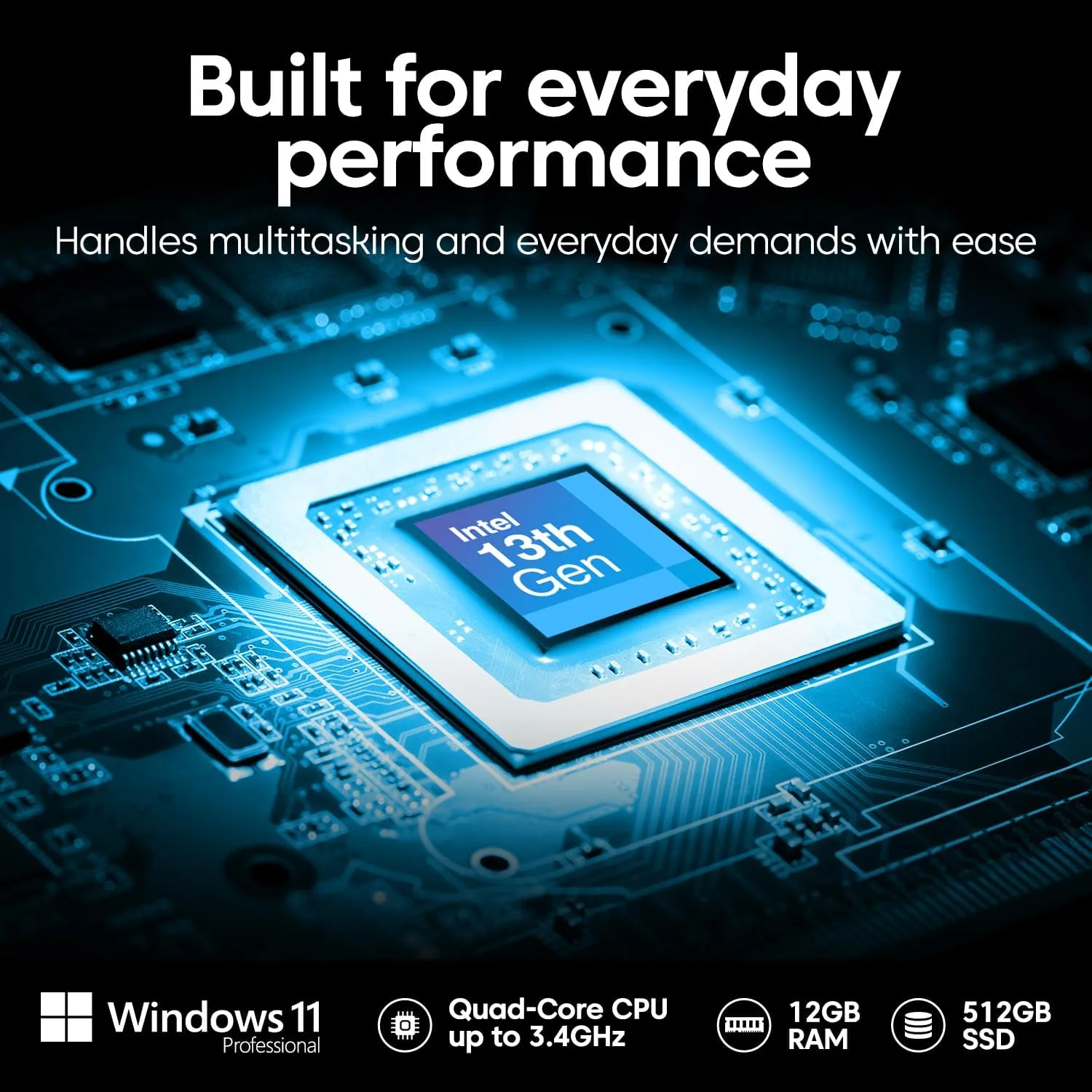 Fusion5 Built in USA 10.1” Windows 11 Professional Rugged Tablet PC - 12GB RAM, 512GB SSD, Intel 13th Gen, Full HD Windows Tablet Computer, HDMI, USB C - 2 Year Full Warranty with Accidental Damage