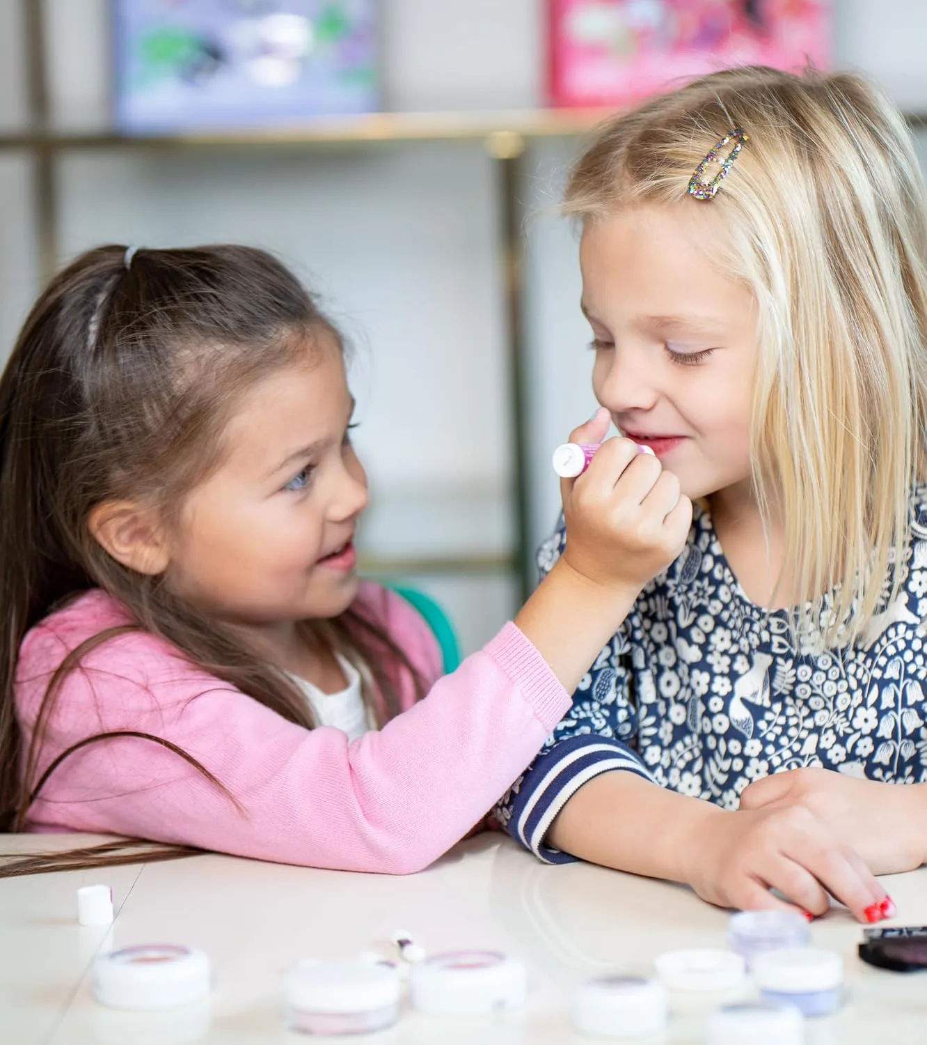 Klee Naturals Makeup Kit with Eye Shadow, Blush, Glitter Gel and Lip Shimmer. Kid-Friendly and Non-Toxic. Made in USA. (Breezy Does It)
