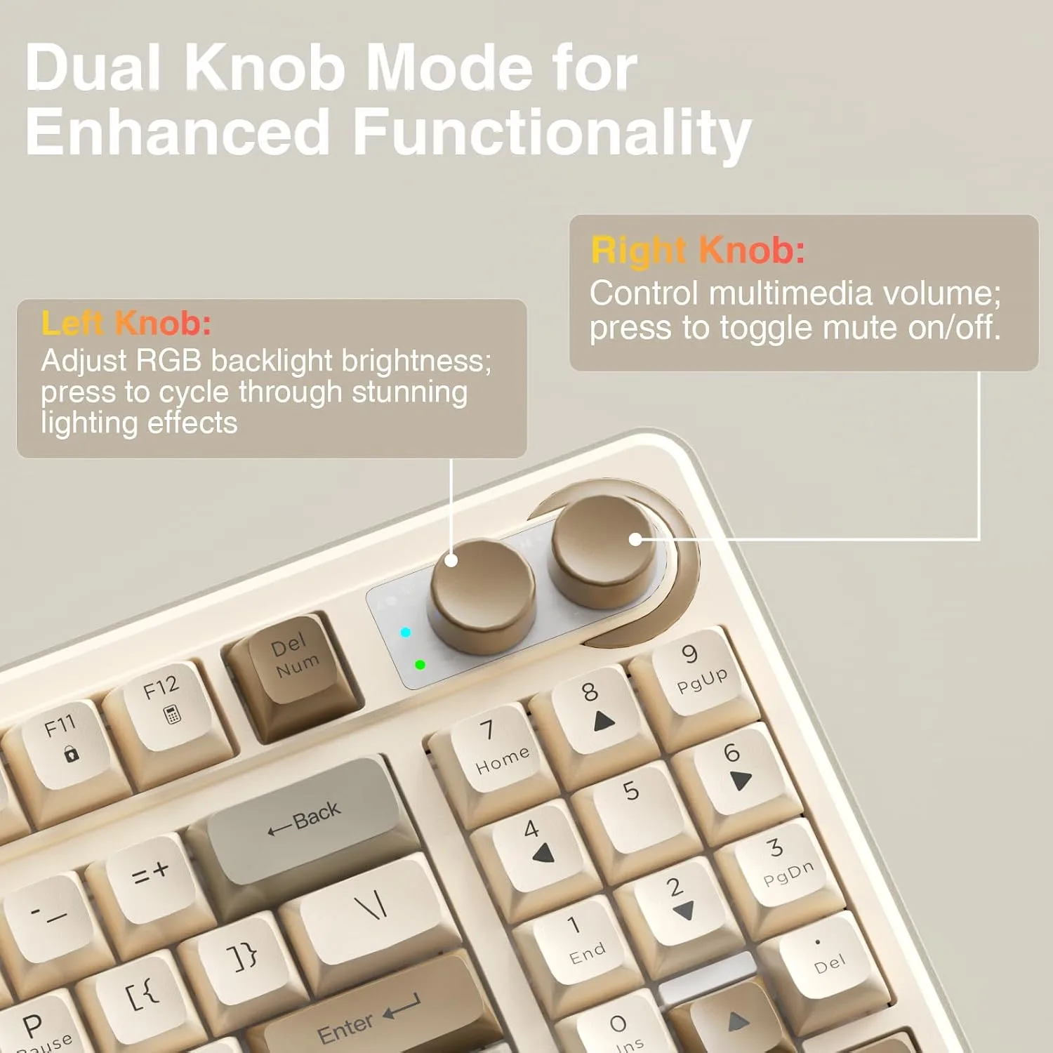 SOLAKAKA SK90 75% Wireless Gaming Keyboard with Media Knob & Number Pad