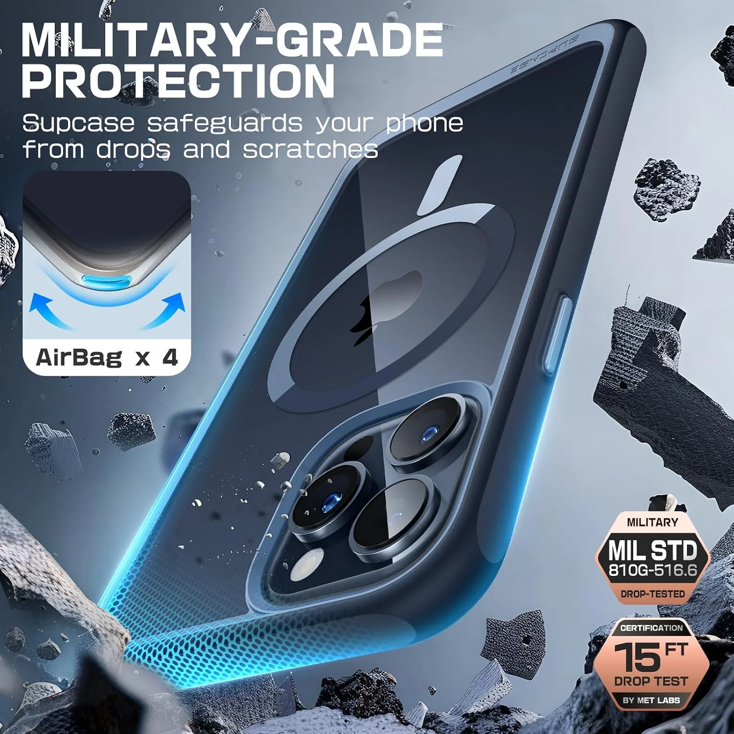 SUPCASE for iPhone 15 Pro Max Case (6.7 inch), Compatible with MagSafe Navy