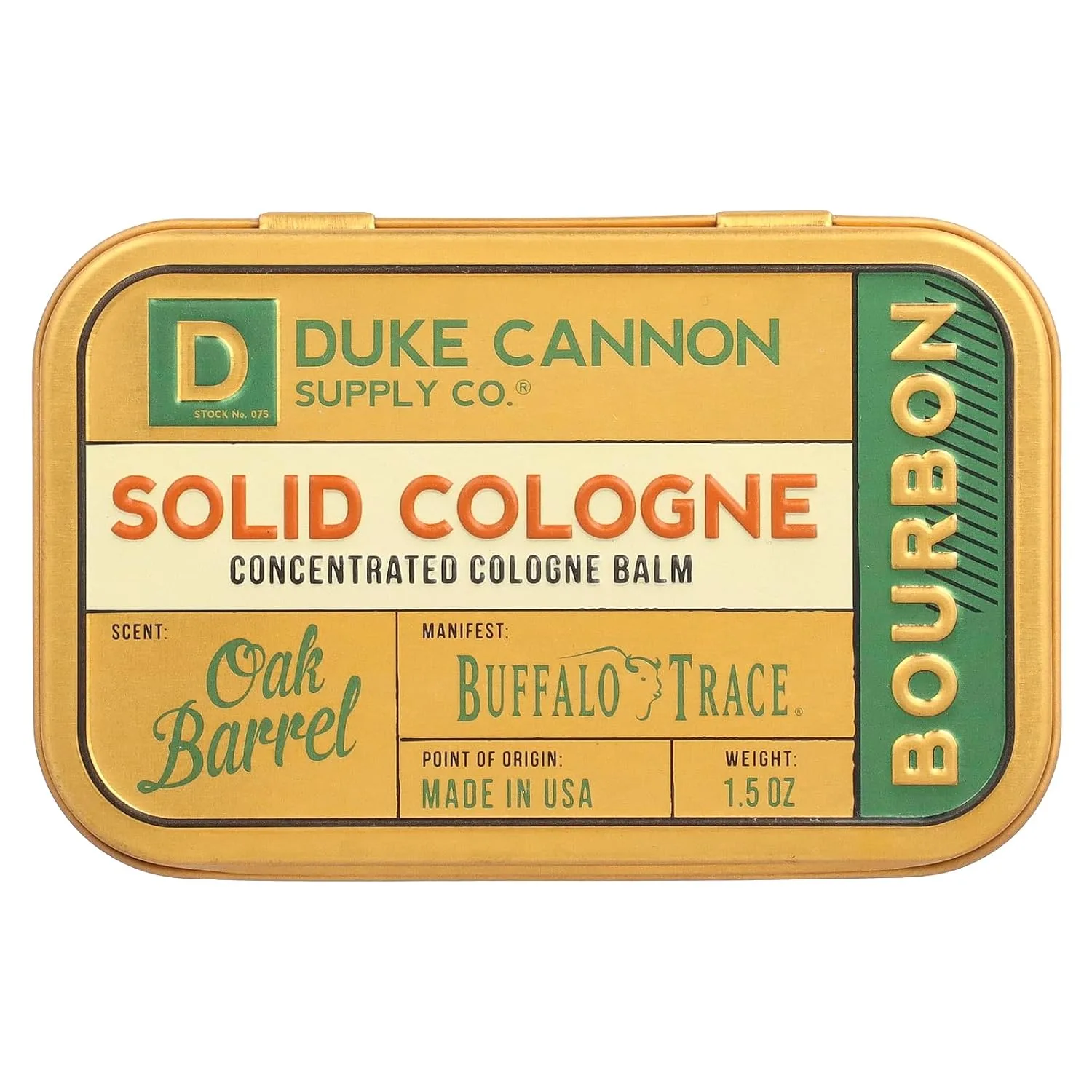 Duke Cannon Supply Co. Solid Cologne for Men Midnight Swim - Cold Water, Crisp Greens, Fresh Air - Concentrated Balm, Travel-Friendly Tin, 1.5 oz (1 unit) (Pack of 2)