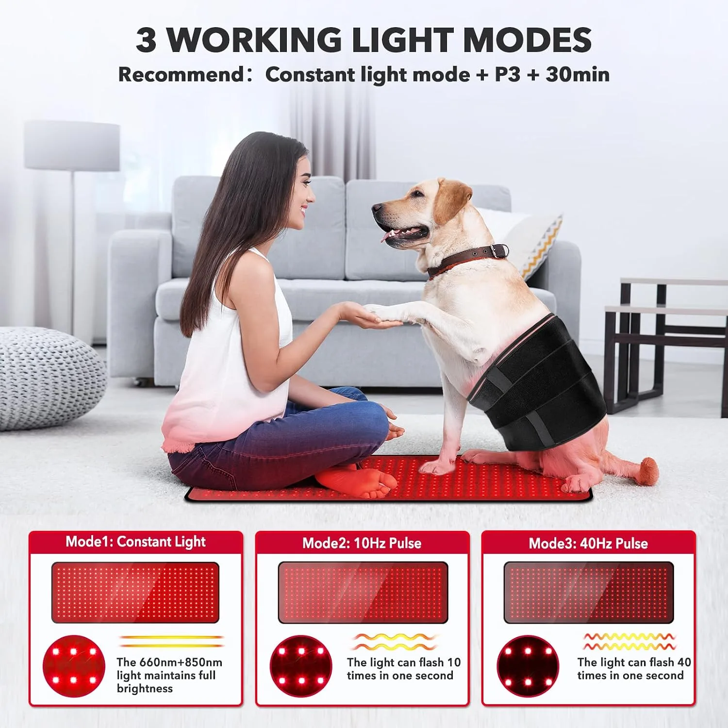 Red Light Therapy for Body, 660nm 850nm Infrared Light Therapy Pad