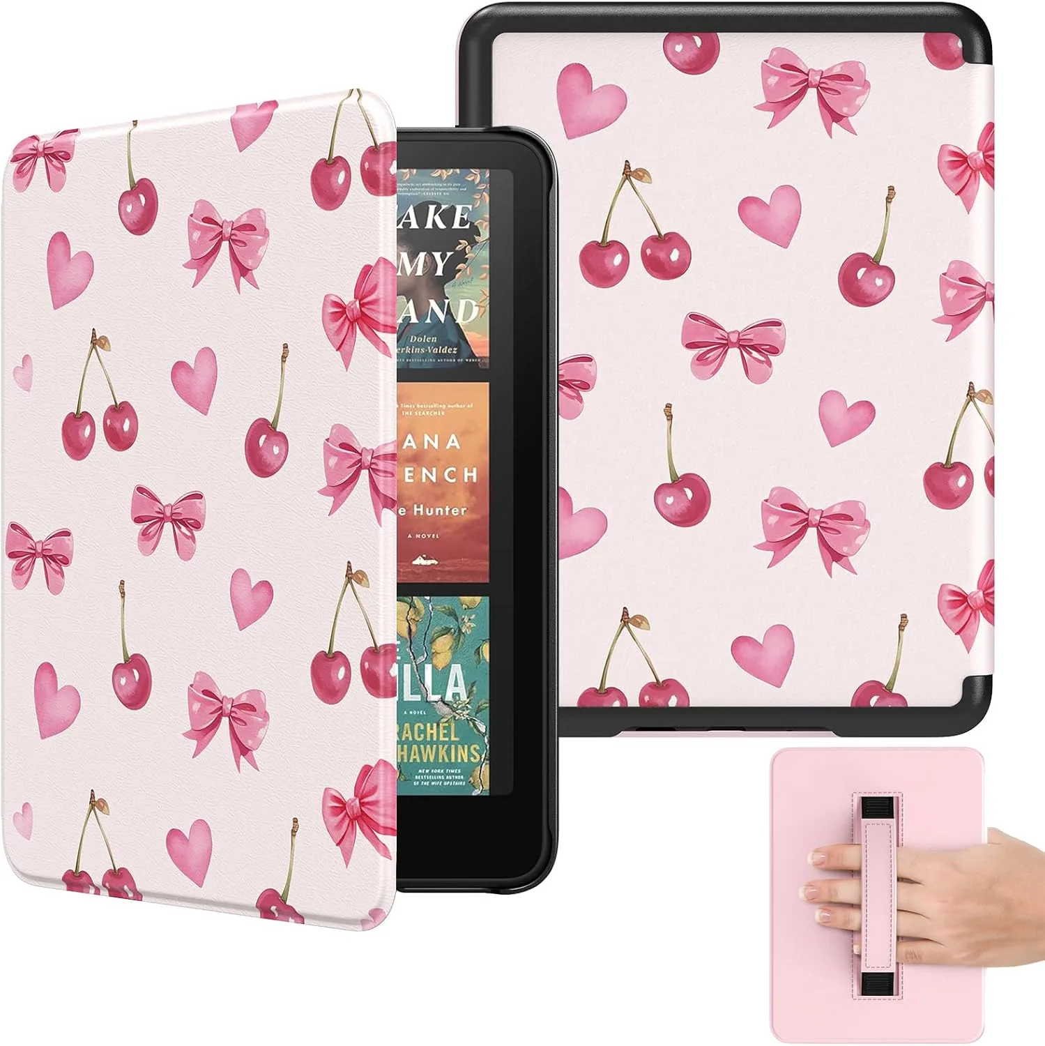 MoKo Case for 7" Kindle Paperwhite 12th Gen 2024 & Colorsoft, Cherry Bow