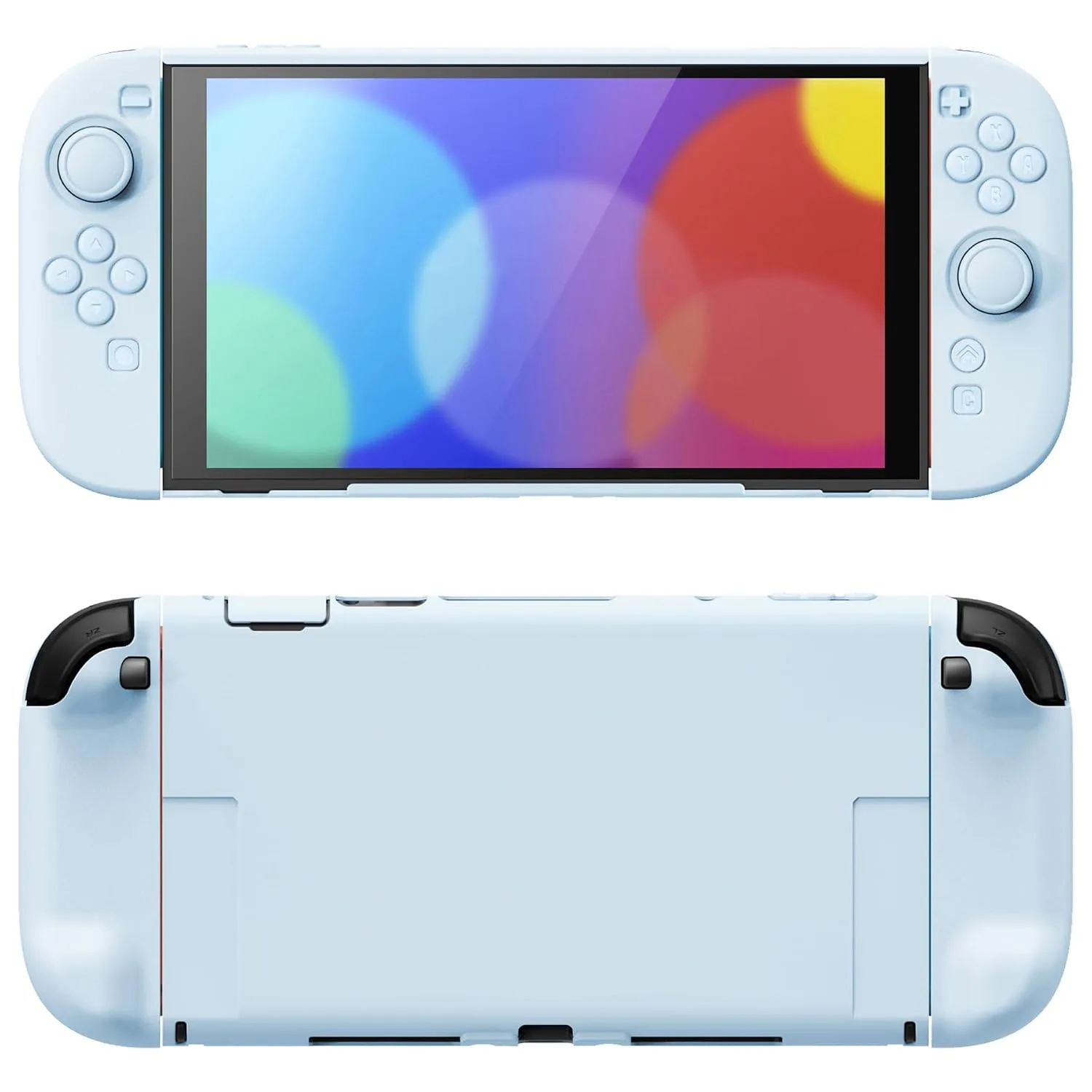 PlayVital Hard Case for Nintendo Switch 2 with Extra Stand & Thumb Grip Caps | Split Design, Dockable Protective Full-Body Shell Cover for Nintendo Switch 2 | Solid Color Series, Heaven Blue