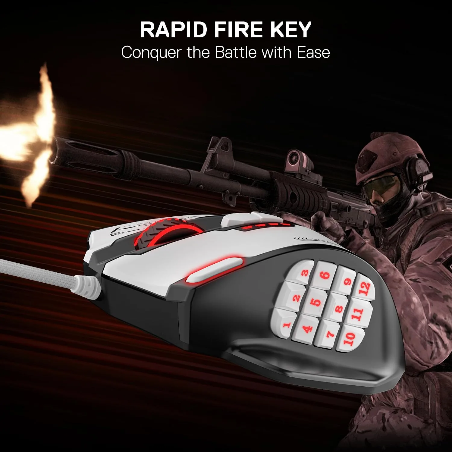 Redragon M908 Wired RGB MMO Gaming Mouse 24000 DPI Remapping Keys