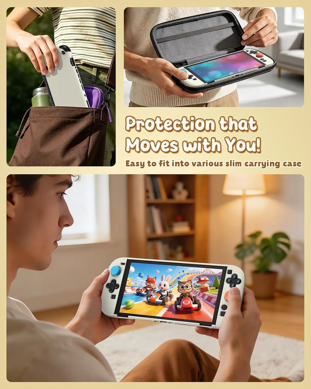 FYOUNG Switch 2 Cover Case, Dockable Hard Protective Shell for Nintendo 2