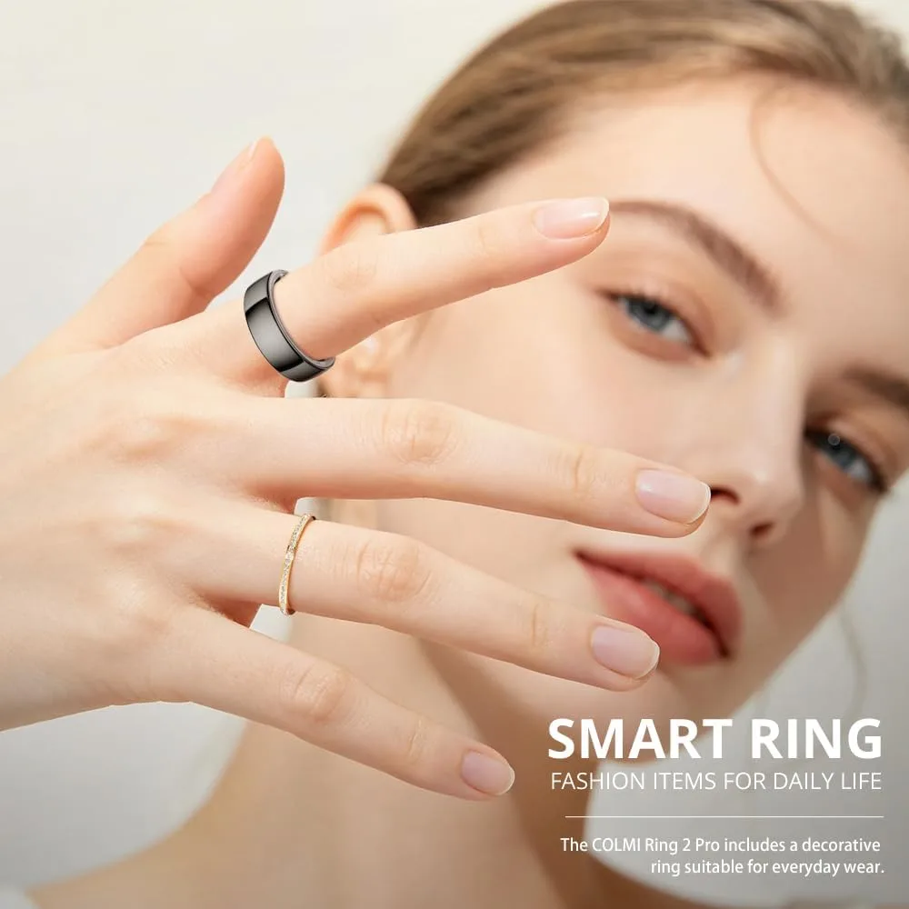 COLMI Ring 2 Pro Titanium Smart Ring, AI Health, Sleep & Fitness Ring.