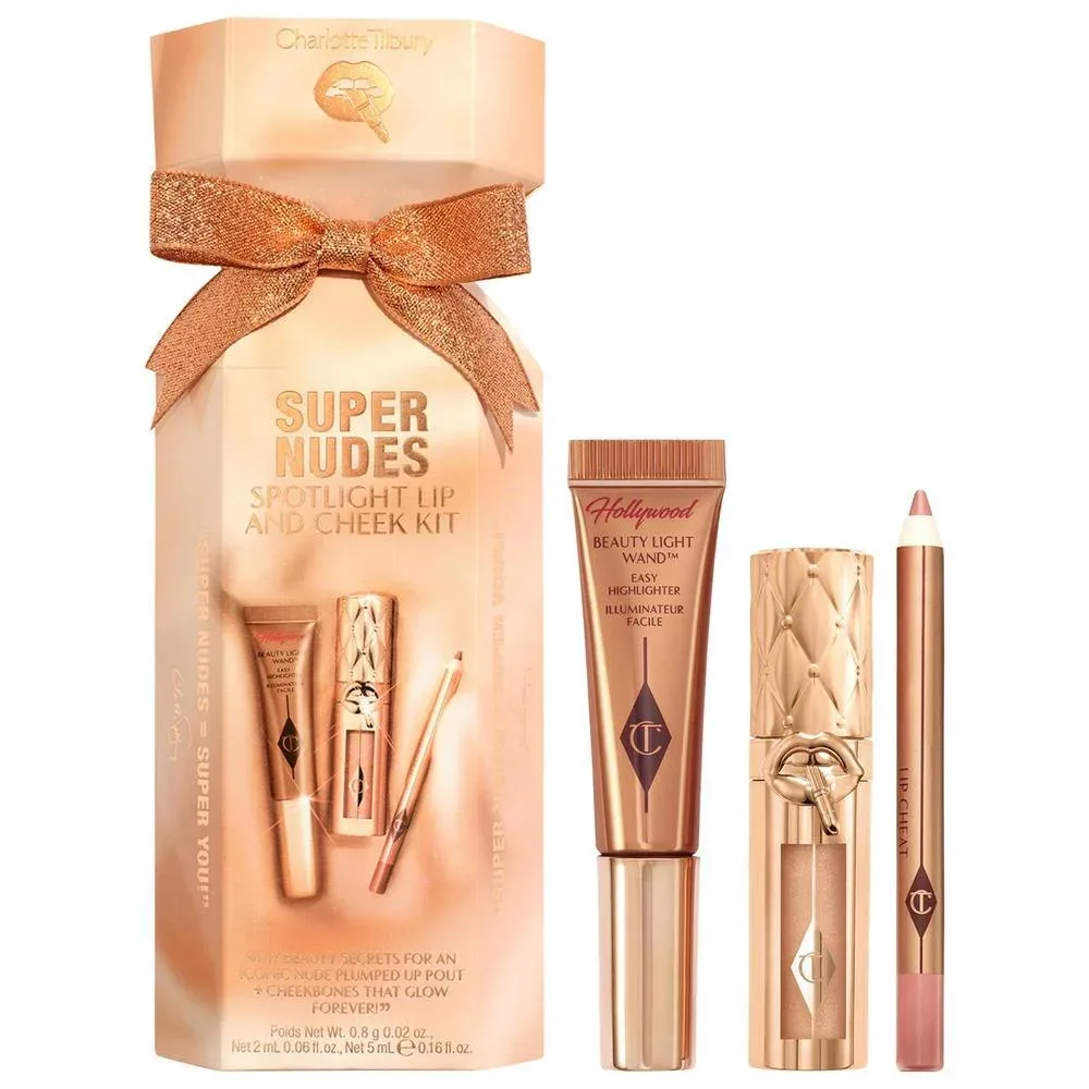 Set de Regalo Trío de Maquillaje para Labios y Mejillas - Pillow Talk Nude Pink - Supernudes nude