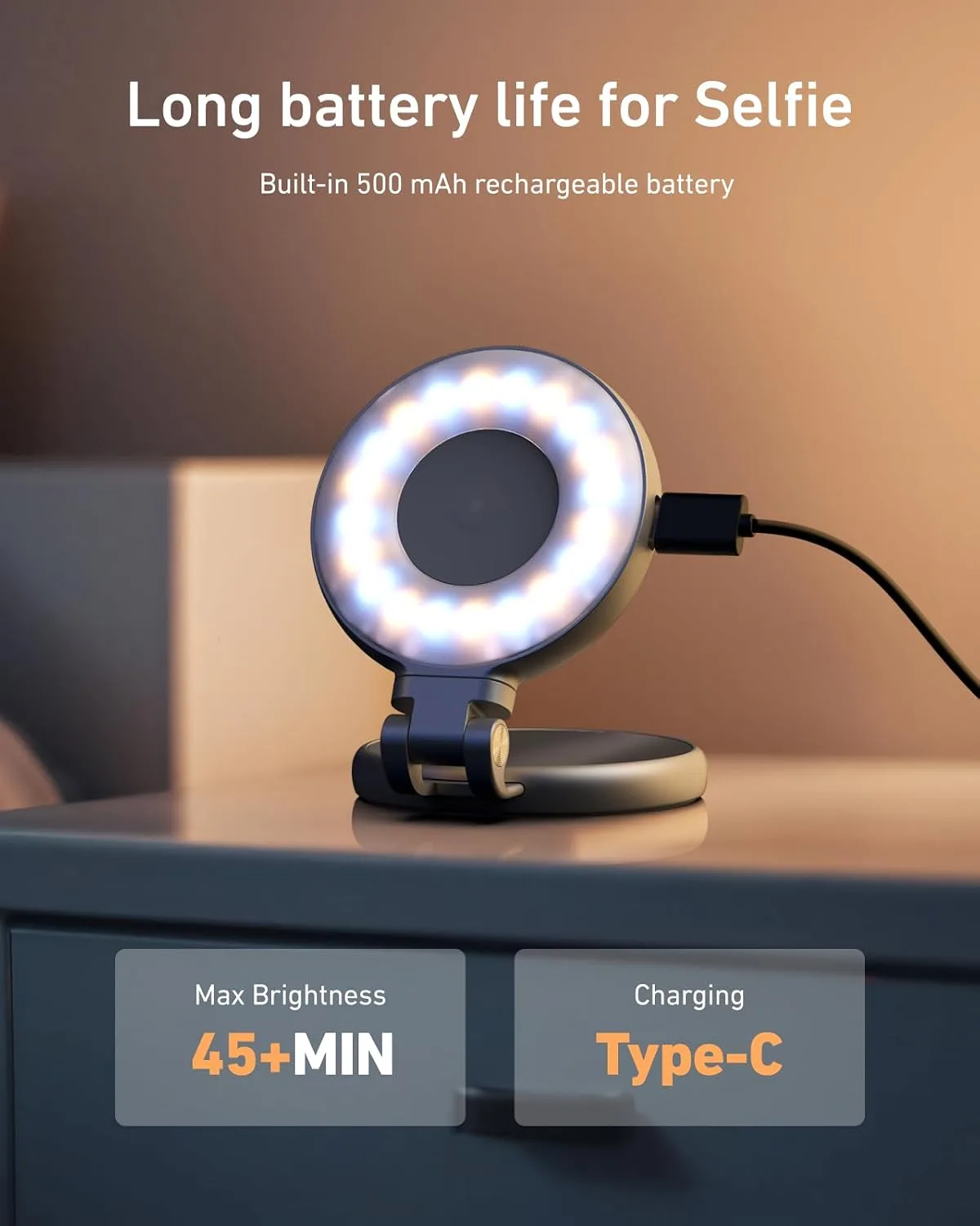 TELESIN C03 Magnetic Selfie Light, Phone Light for iPhone Magsafe