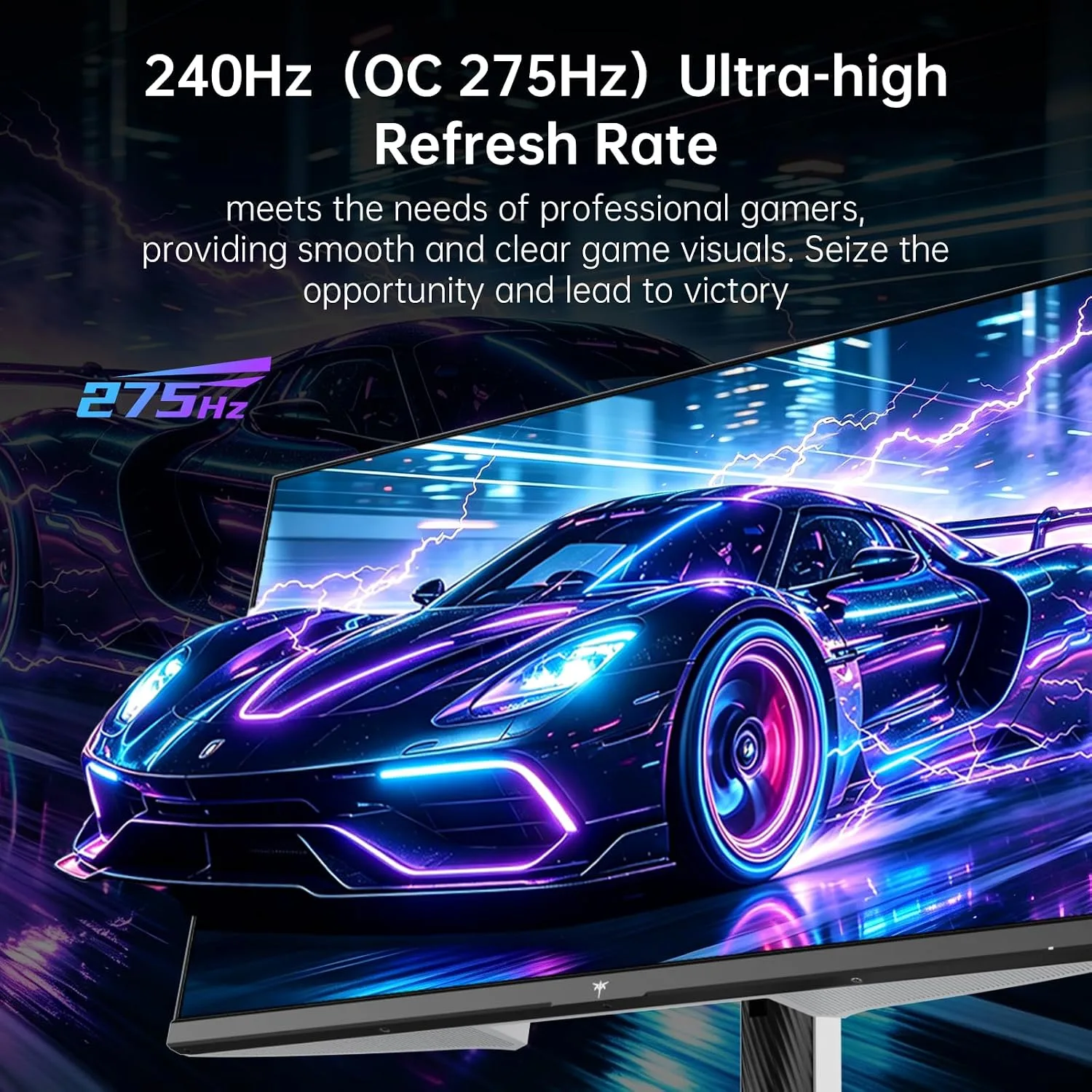 KTC 27 Inch 240Hz Gaming Monitor, QHD 1440P 275Hz White Monitor, H27E6S