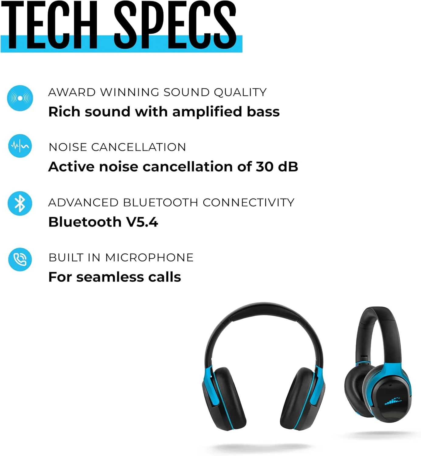 H2O Audio RIPT Ultra Over-The-Ear Sport Headphones – 100% Sweatproof Zwift Headphones with Active Noise Cancellation, 50H Battery, Interchangeable Washable Cushions, Bluetooth, Mic, and Travel Case