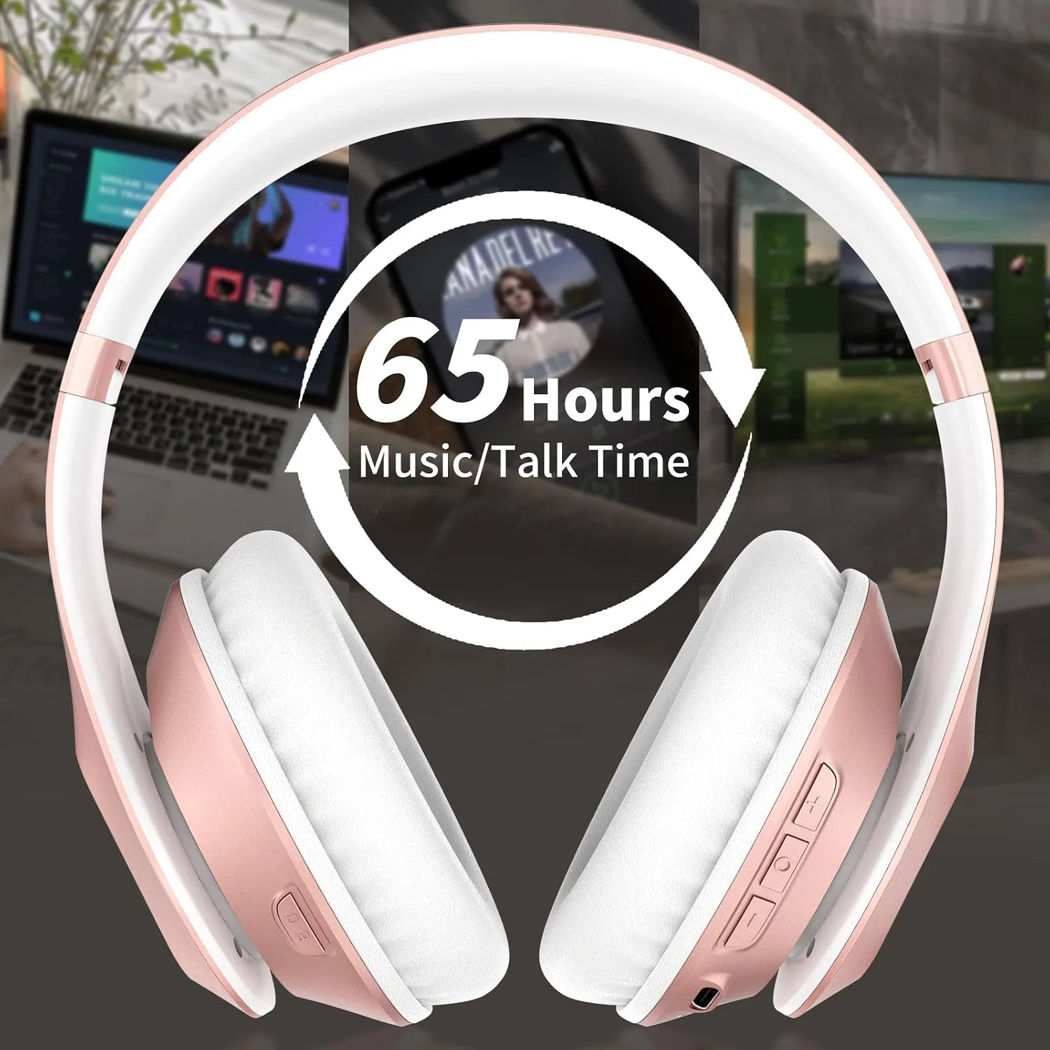 Wireless Bluetooth Headphones Over Ear V6.0 HiFi Stereo with Mic