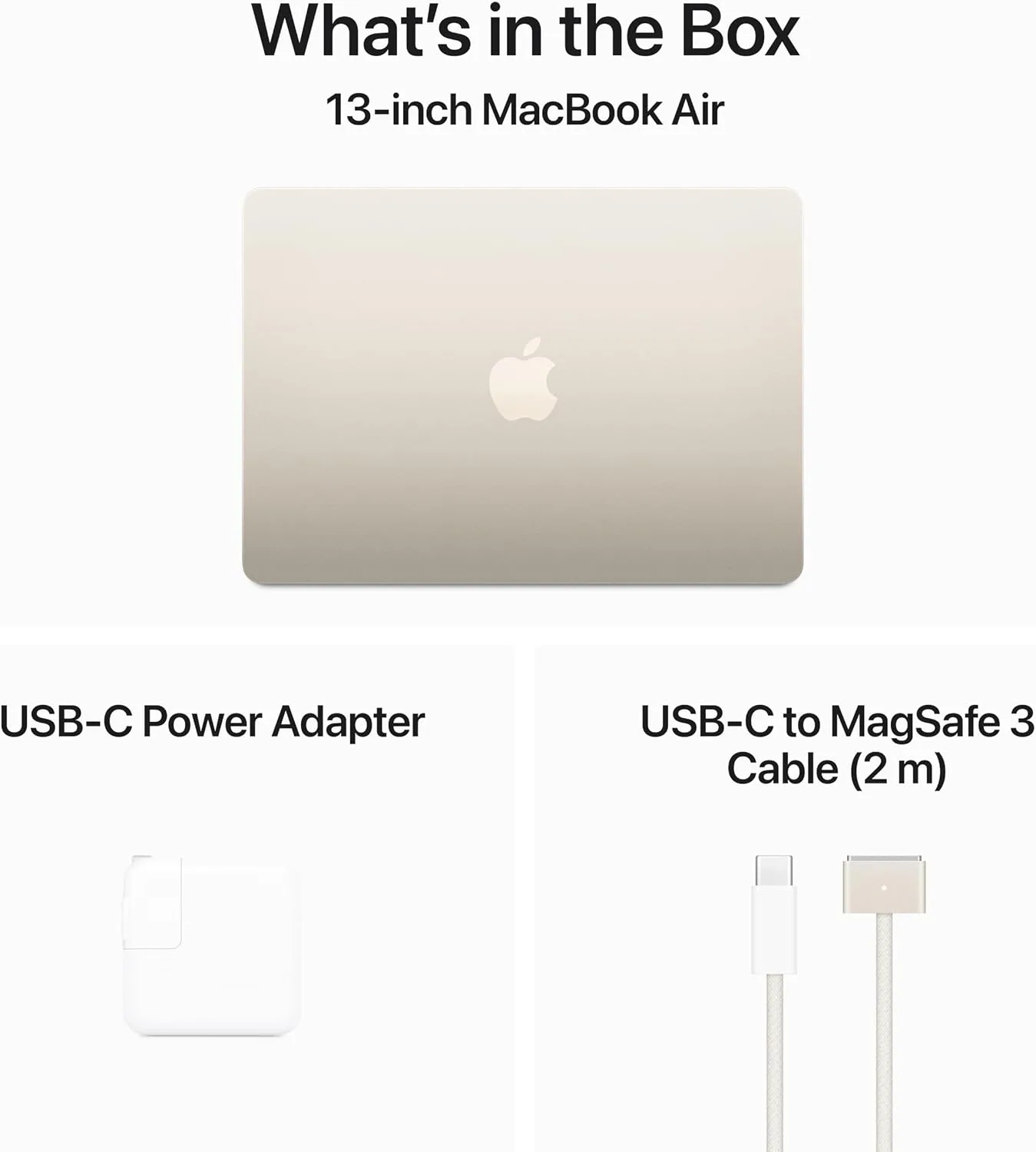Apple 2024 13.6-inch MacBook Air with Apple M3 chip, 8GB RAM, 256GB SSD Storage, Starlight (Renewed)